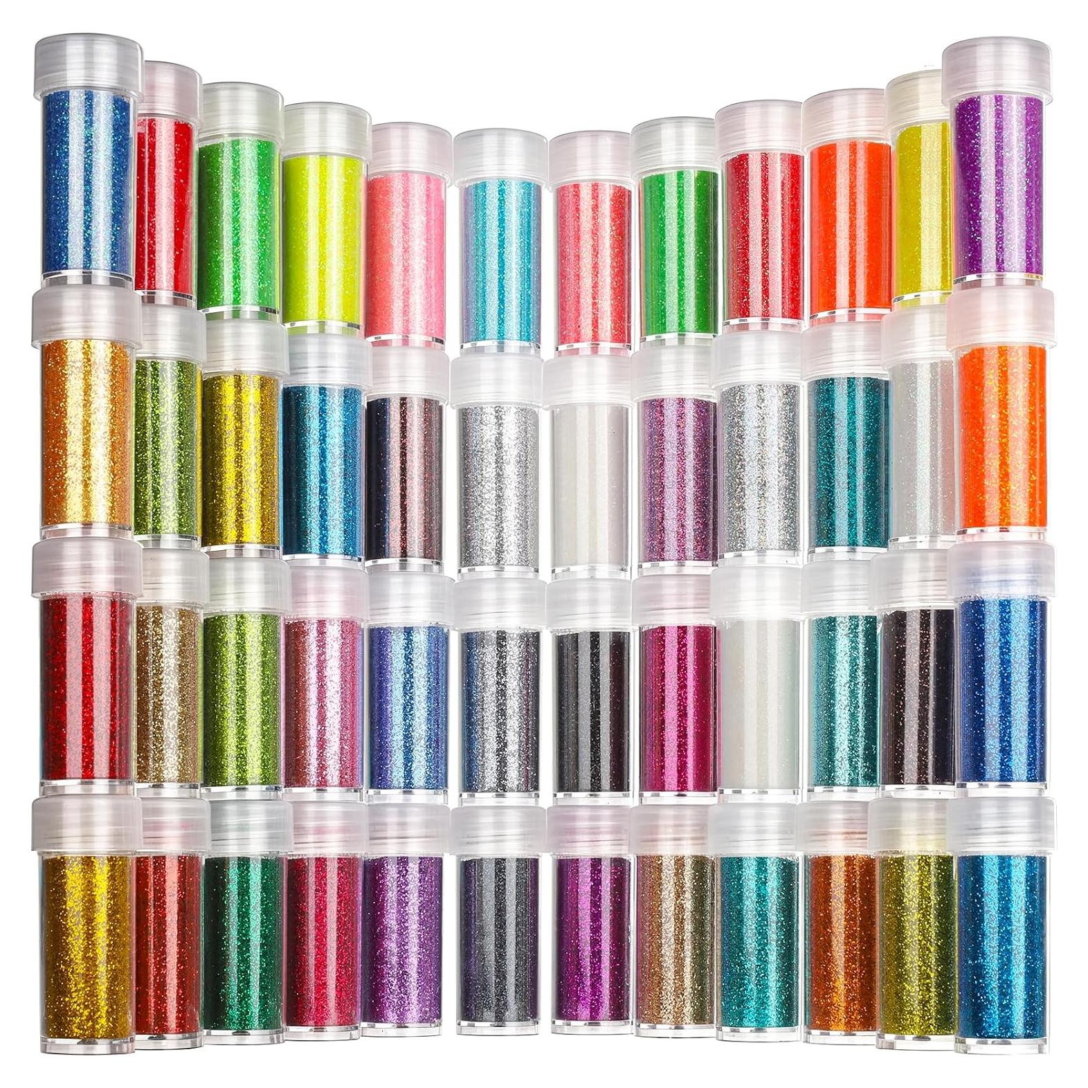 Juego de Brillos Teenitor 48 Colores - Brillo Fino para Manualidades