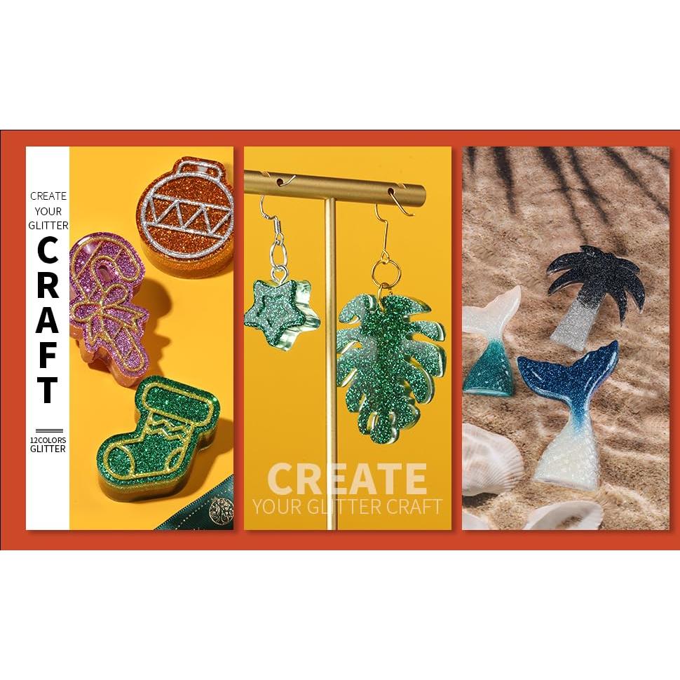 Juego de Brillos Teenitor 48 Colores - Brillo Fino para Manualidades