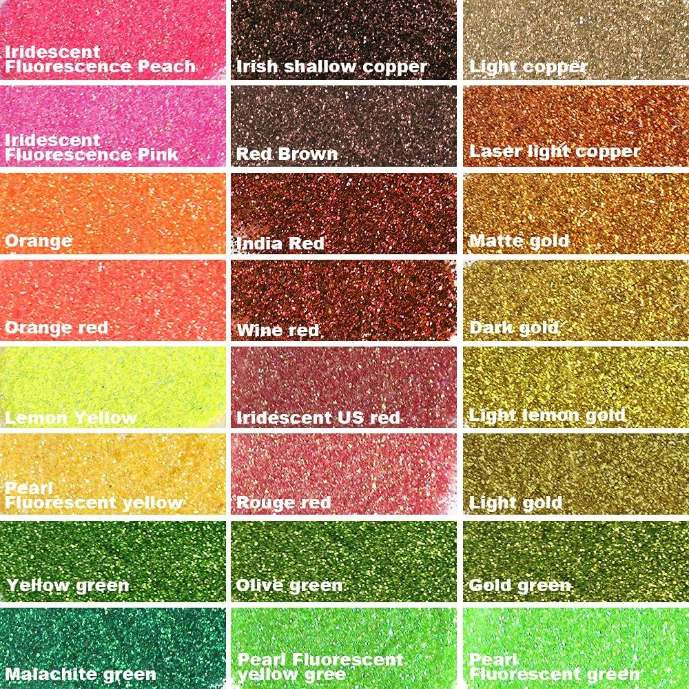 Juego de Brillos Teenitor 48 Colores - Brillo Fino para Manualidades