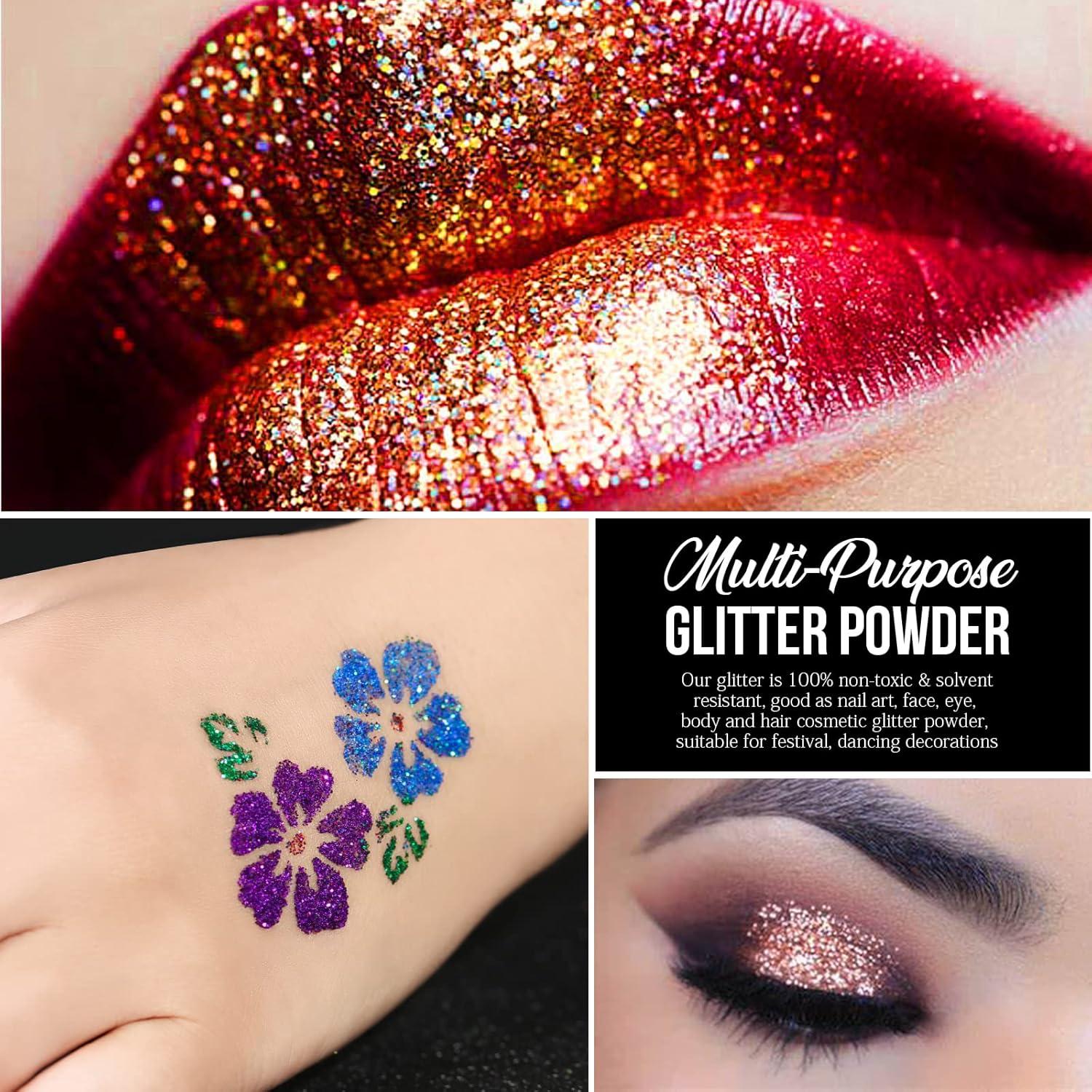 Set de 32 Brillos Extra Finos Teenitor para Manualidades y Uñas