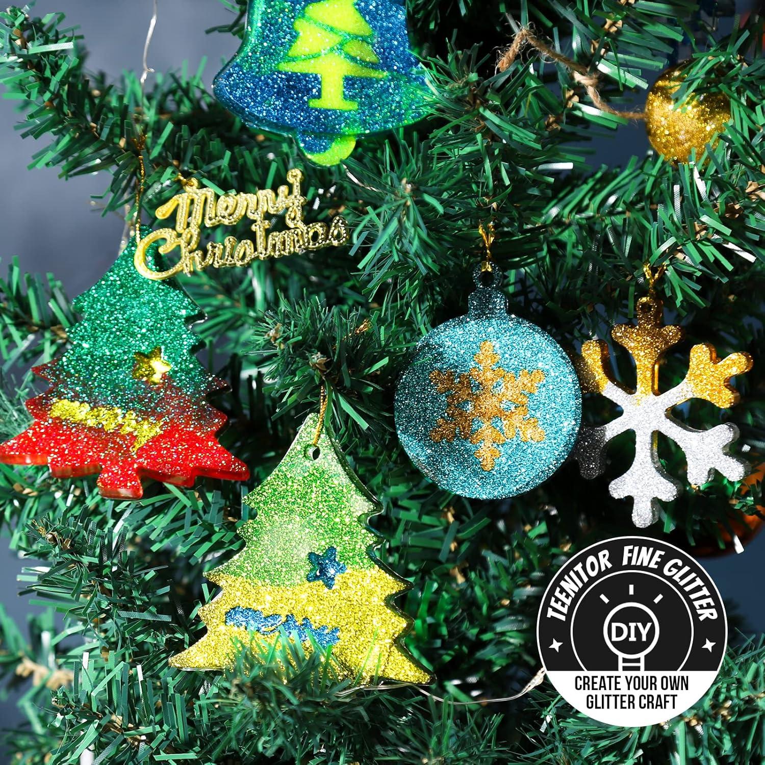 Set de 32 Brillos Extra Finos Teenitor para Manualidades y Uñas