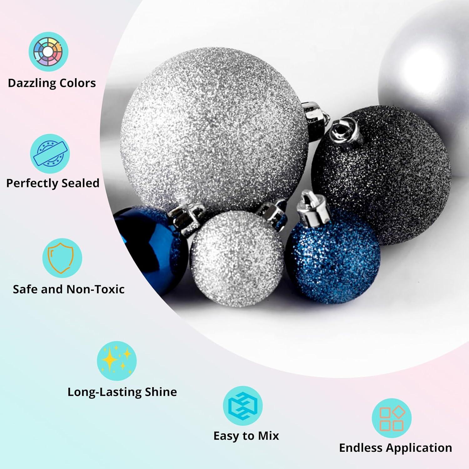 Brillo Fino Plateado HTVRONT 50g - Polvo para Manualidades