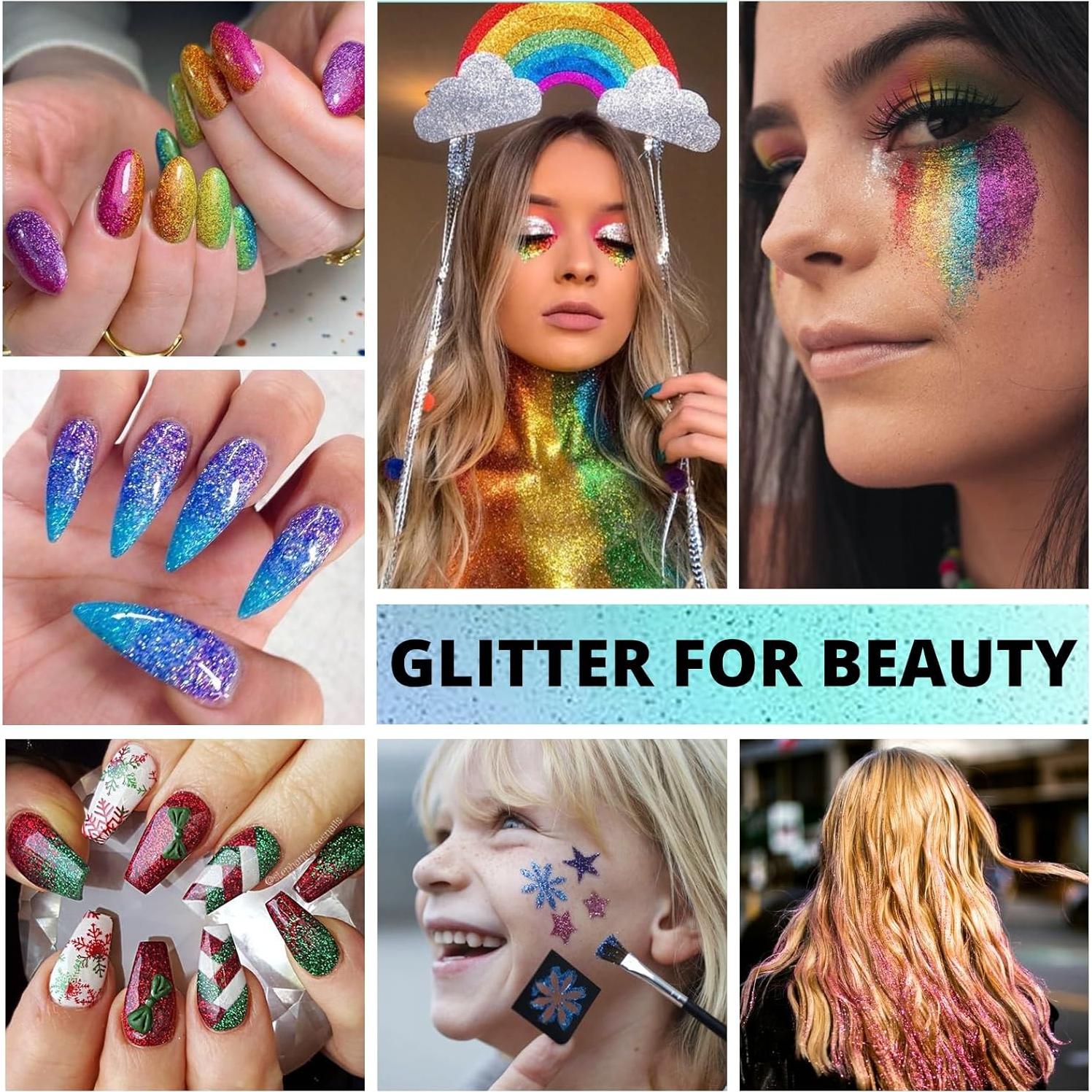 Brillo Fino Plateado HTVRONT 50g - Polvo para Manualidades