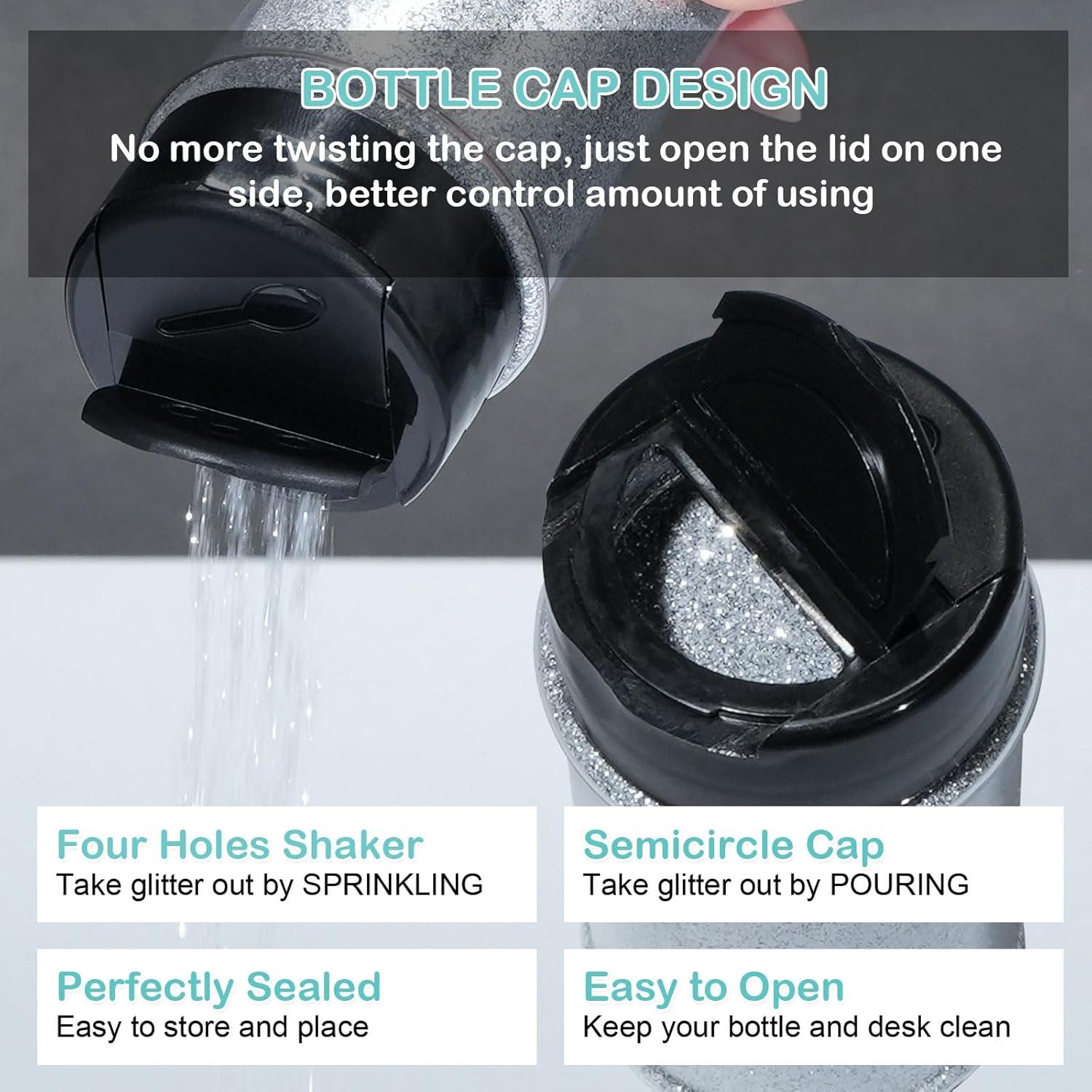 Brillo Fino Plateado HTVRONT 50g - Polvo para Manualidades