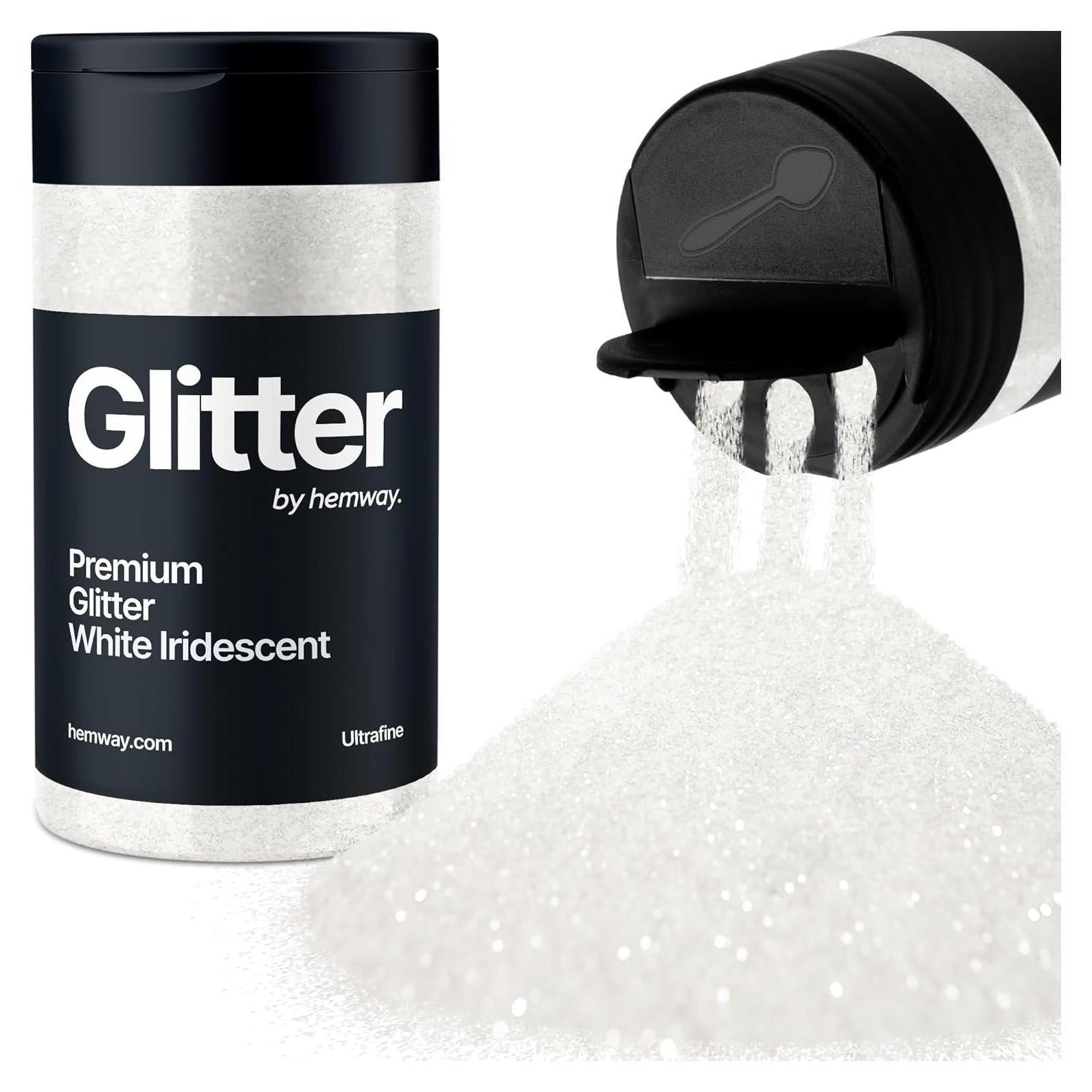 Purpurina Hemway Ultra Brillante 130g - Blanco Iridiscente