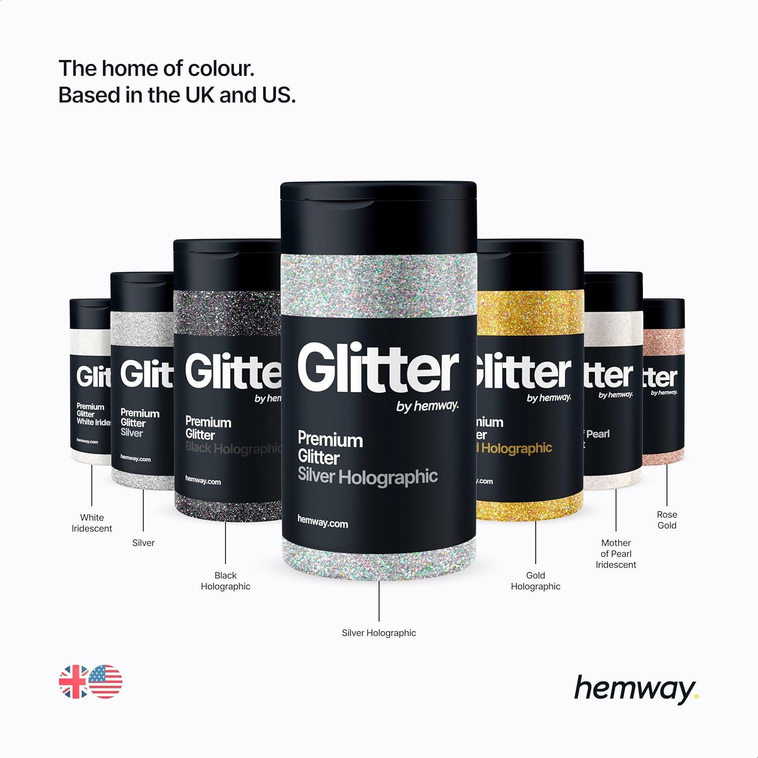 Purpurina Hemway Ultra Brillante 130g - Blanco Iridiscente