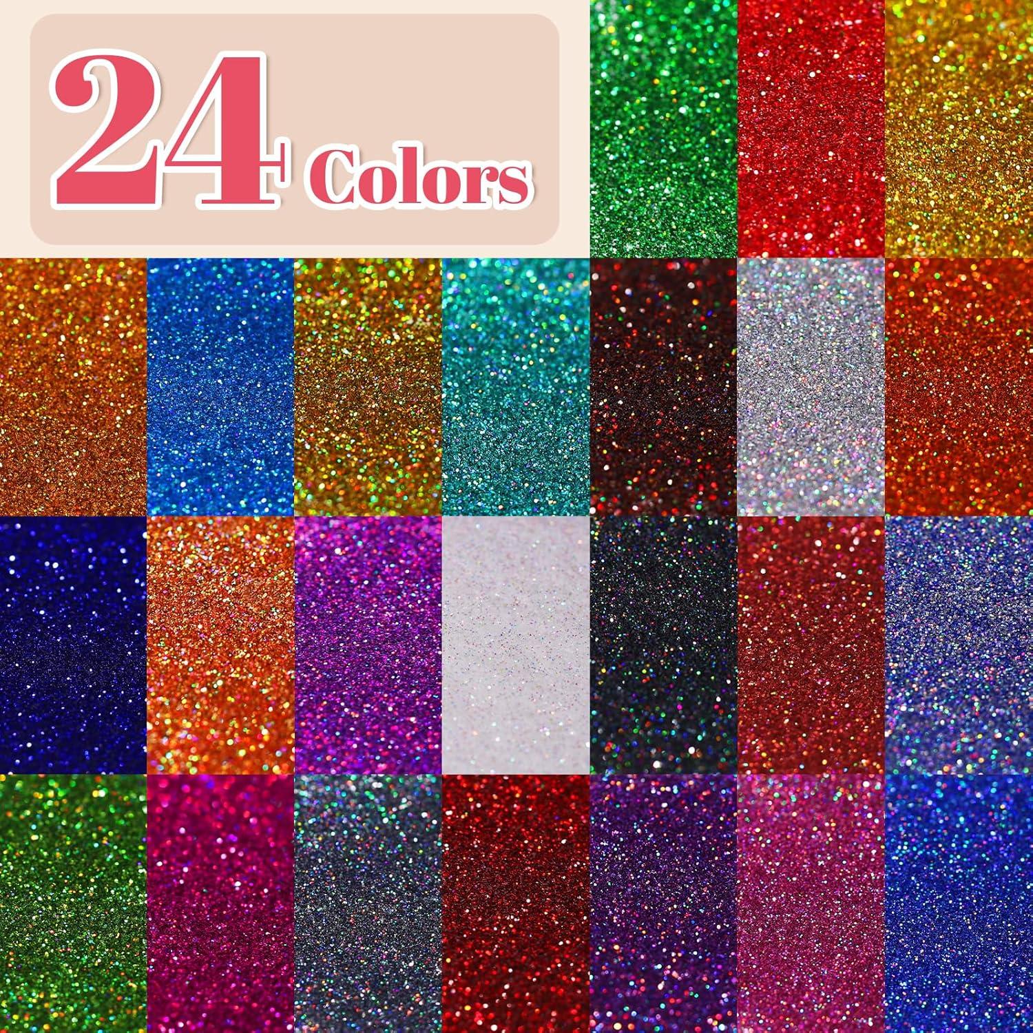 Brillo Fino Holográfico LEOBRO 24 Colores para Manualidades