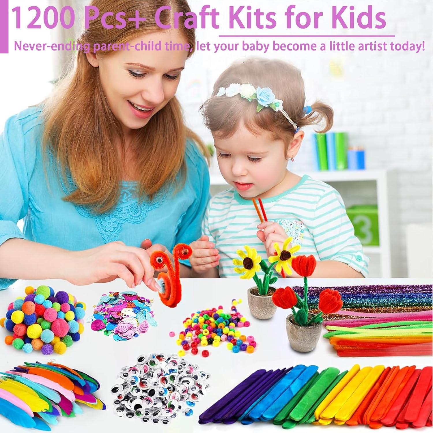 Kit de Manualidades FUNZBO 1200 Piezas para Niños 4-8 Años