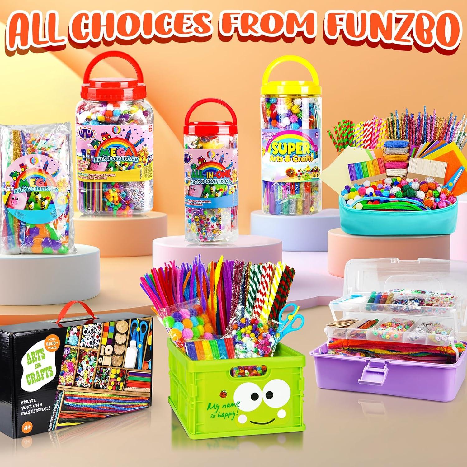 Kit de Manualidades FUNZBO 1200 Piezas para Niños 4-8 Años
