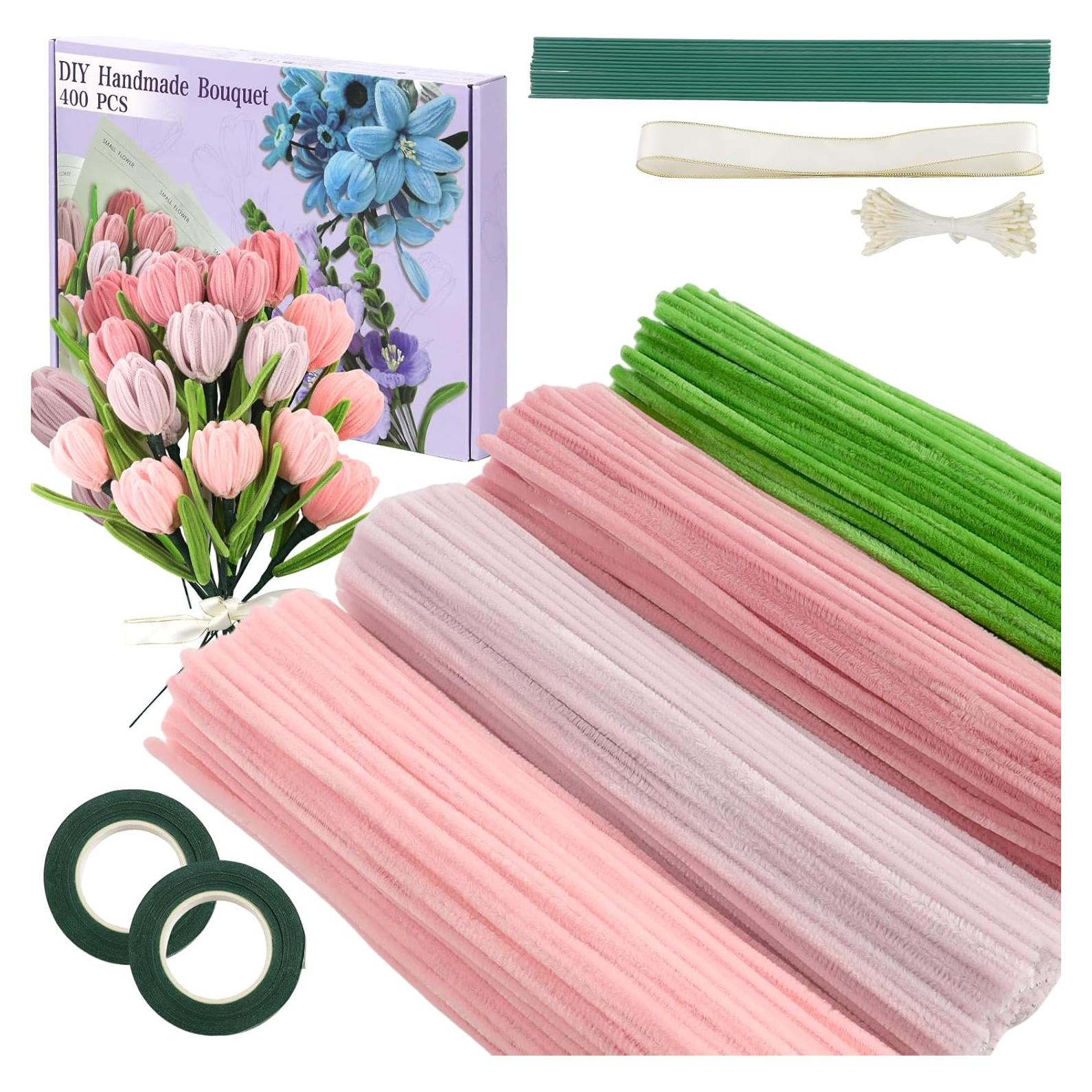 Kit de Limpiadores de Tubos 400 Pcs Suzurana Rosa y Verde