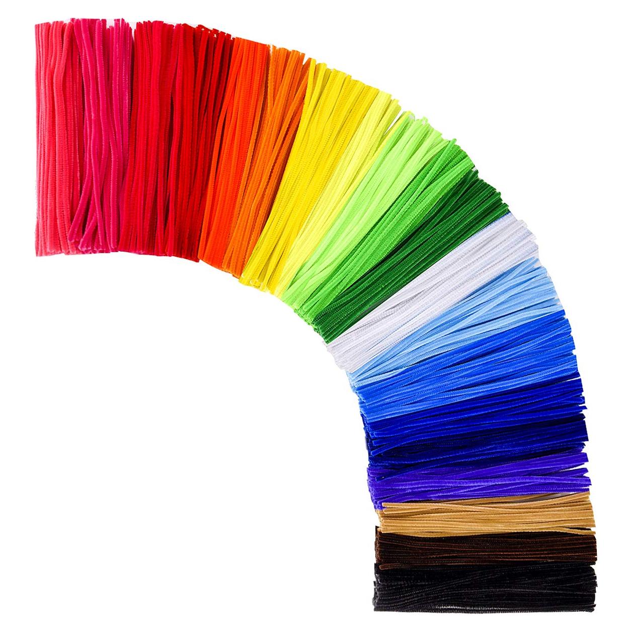 Limpiapipas KASEMI 1000 pcs 20 colores 30.48 cm manualidades