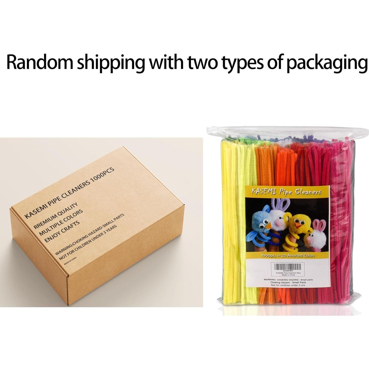 Limpiapipas KASEMI 1000 pcs 20 colores 30.48 cm manualidades