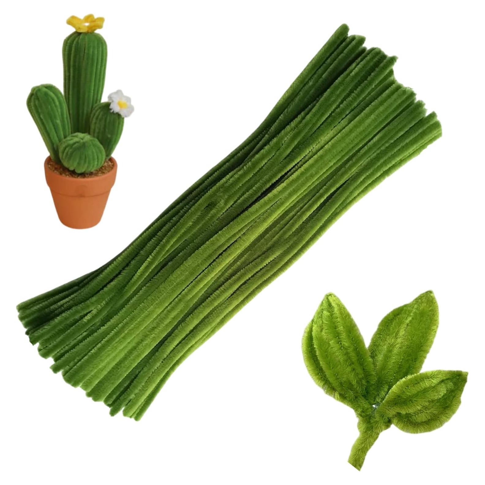 Set de 100 Limpiapipas Verde Musgo Swpohrat para Manualidades