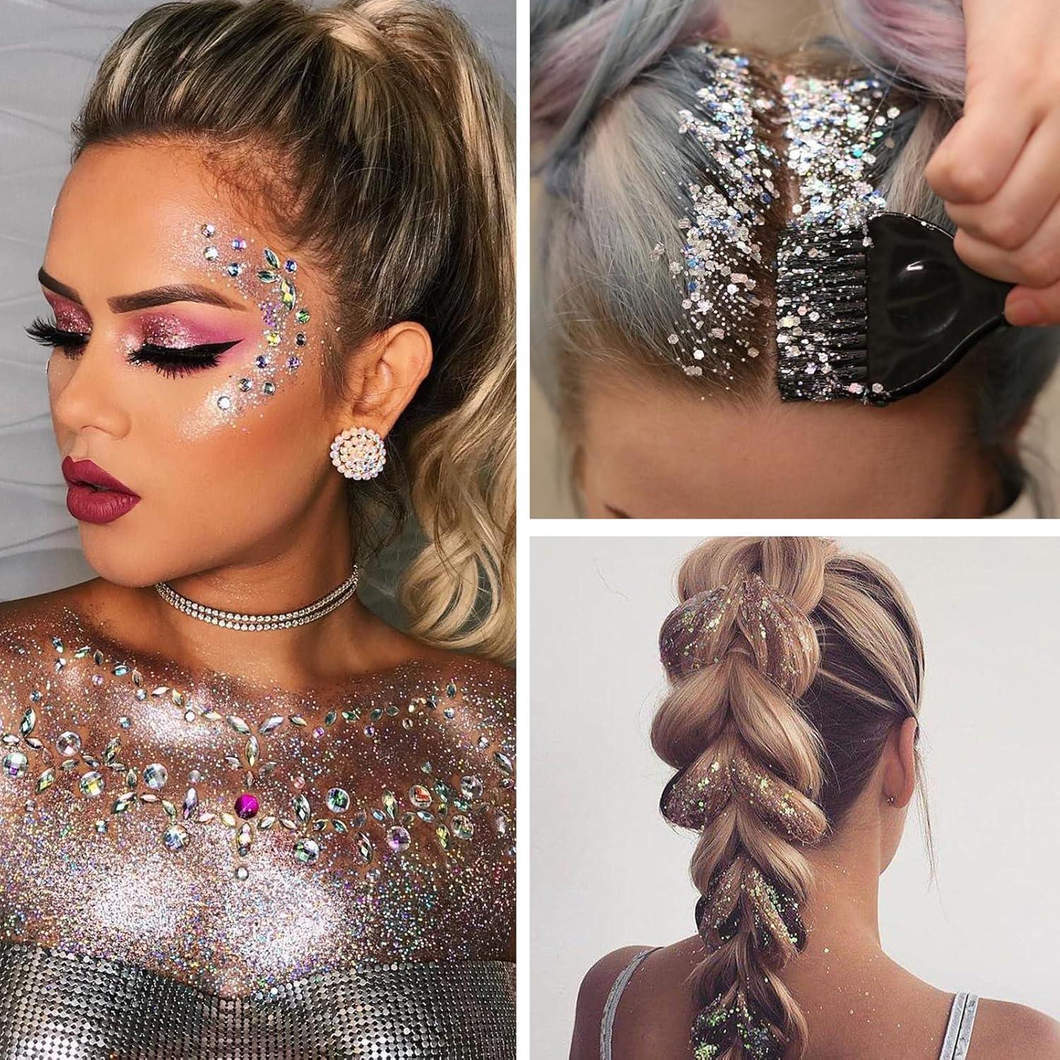 Set de Glitter Chunky Holográfico Ciyowta 40 Colores 300g