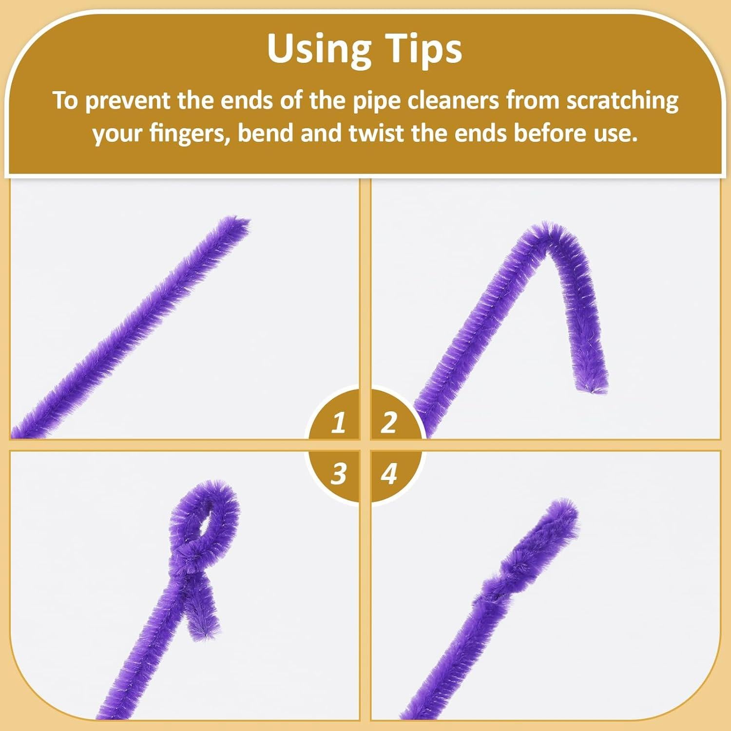 Limpiapipas Gruesos POIKSHARK 400 Pcs 20 Colores 30.48cm