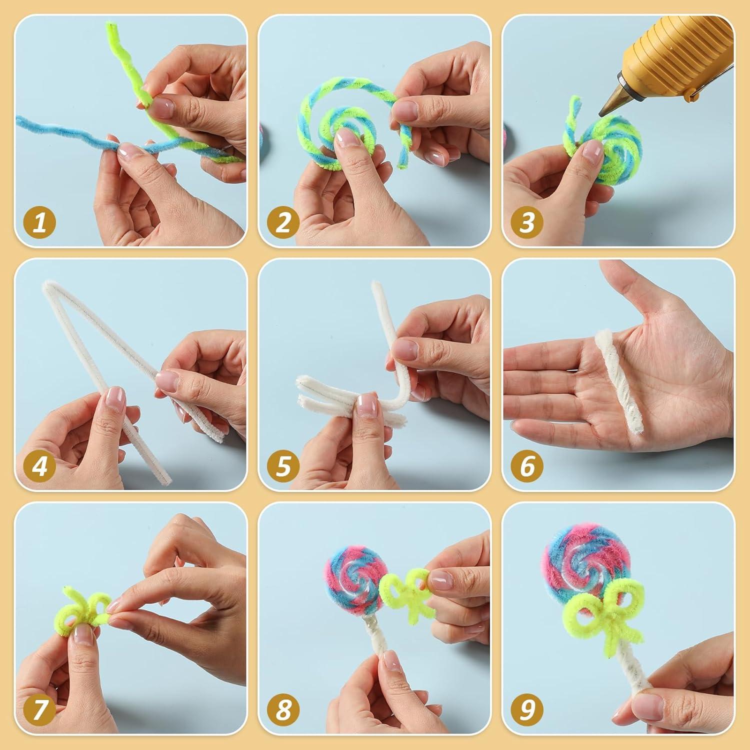 Limpiapipas Gruesos POIKSHARK 400 Pcs 20 Colores 30.48cm