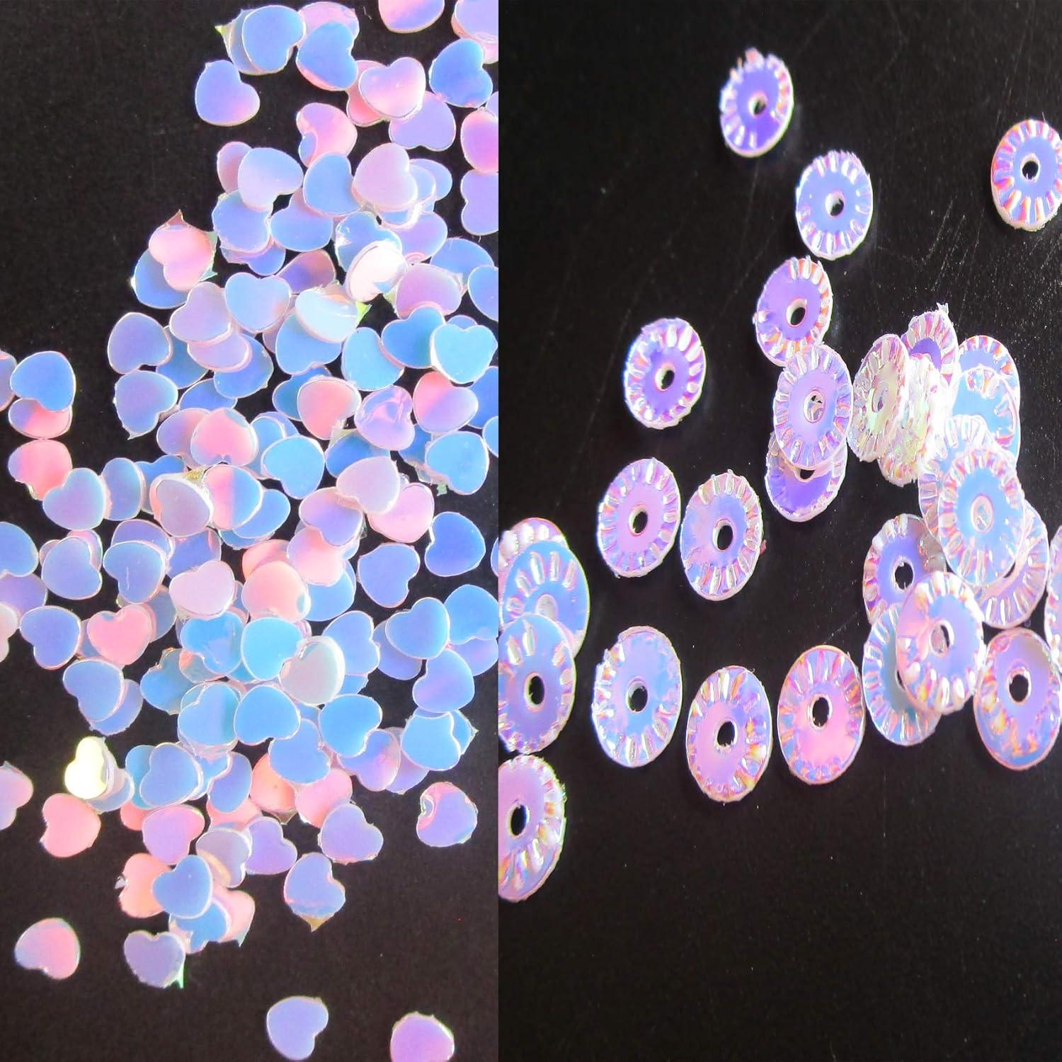 LuckForever Copos de Brillo Iridiscente para Uñas 2 Paquetes