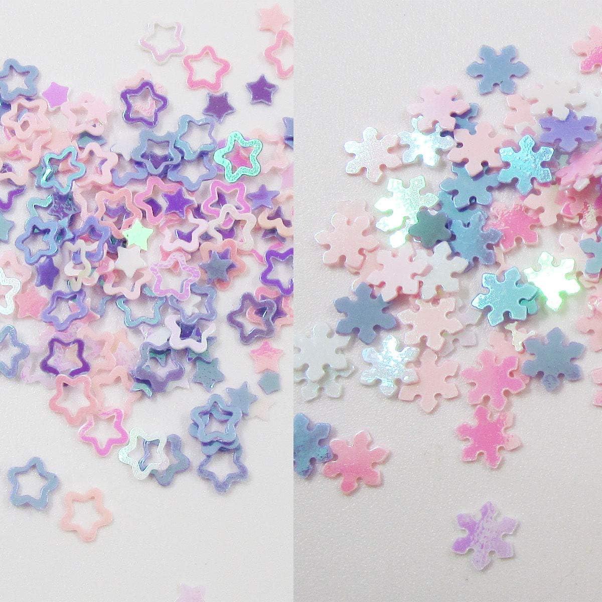 LuckForever Copos de Brillo Iridiscente para Uñas 2 Paquetes