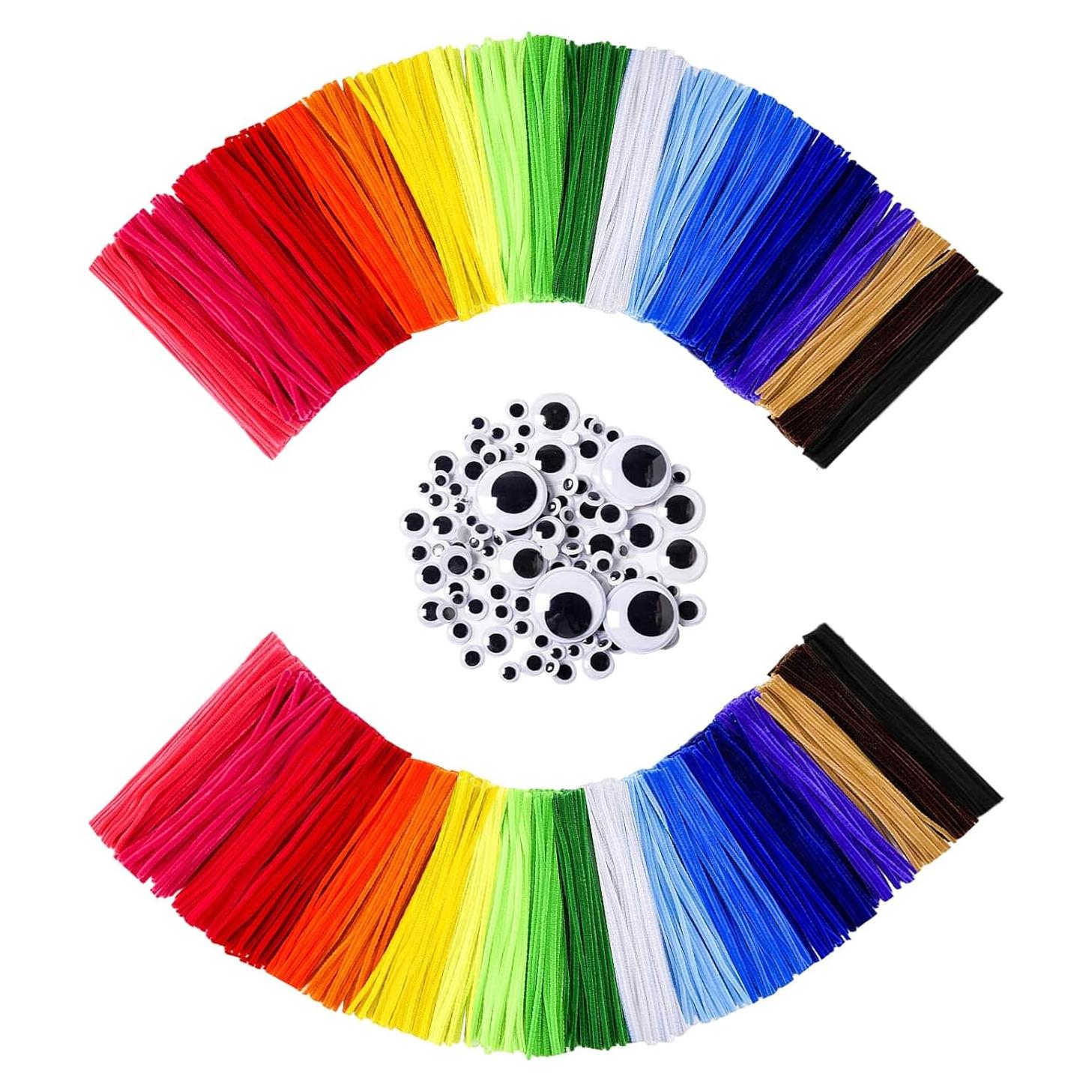 Kit de Manualidades 1000 Piezas Limpiapipas Chenille LeilieCSC