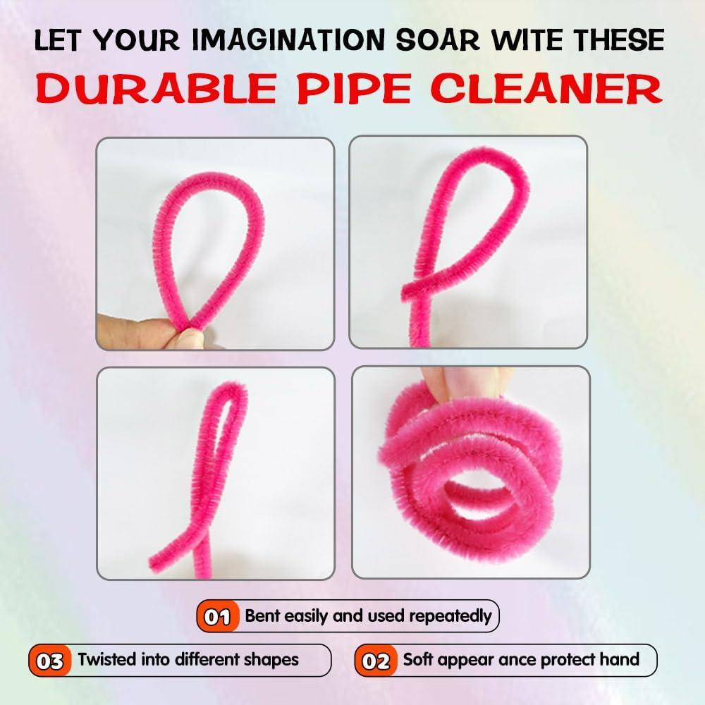 720 Piezas Limpiapipas de Flores AHAMETON - 7 Colores