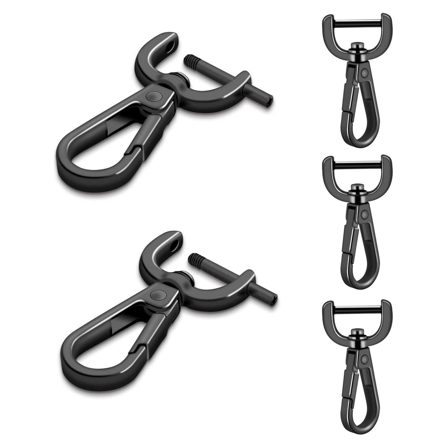 4 Ganchos de Snap Giratorios Desmontables CooBigo 16.3mm Negro