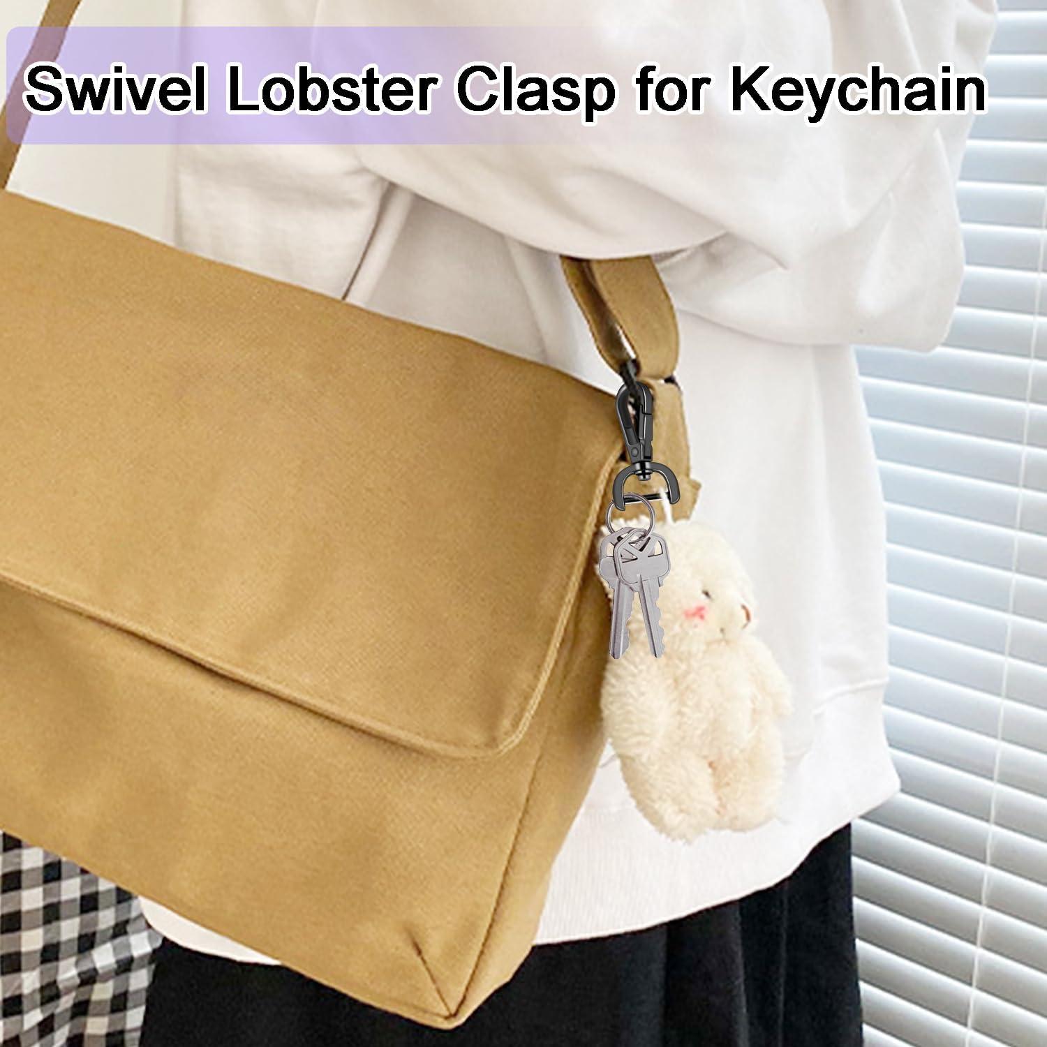 4 Ganchos de Snap Giratorios Desmontables CooBigo 16.3mm Negro