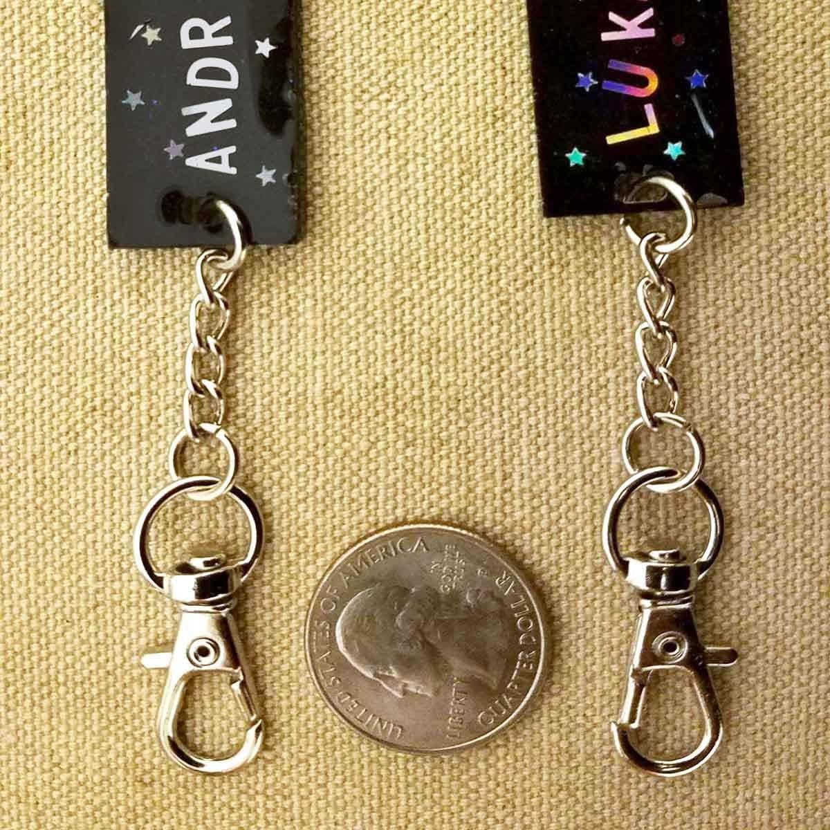 30 Ganchos Giratorios de Metal TTSAM para Llavero Plata 33mm