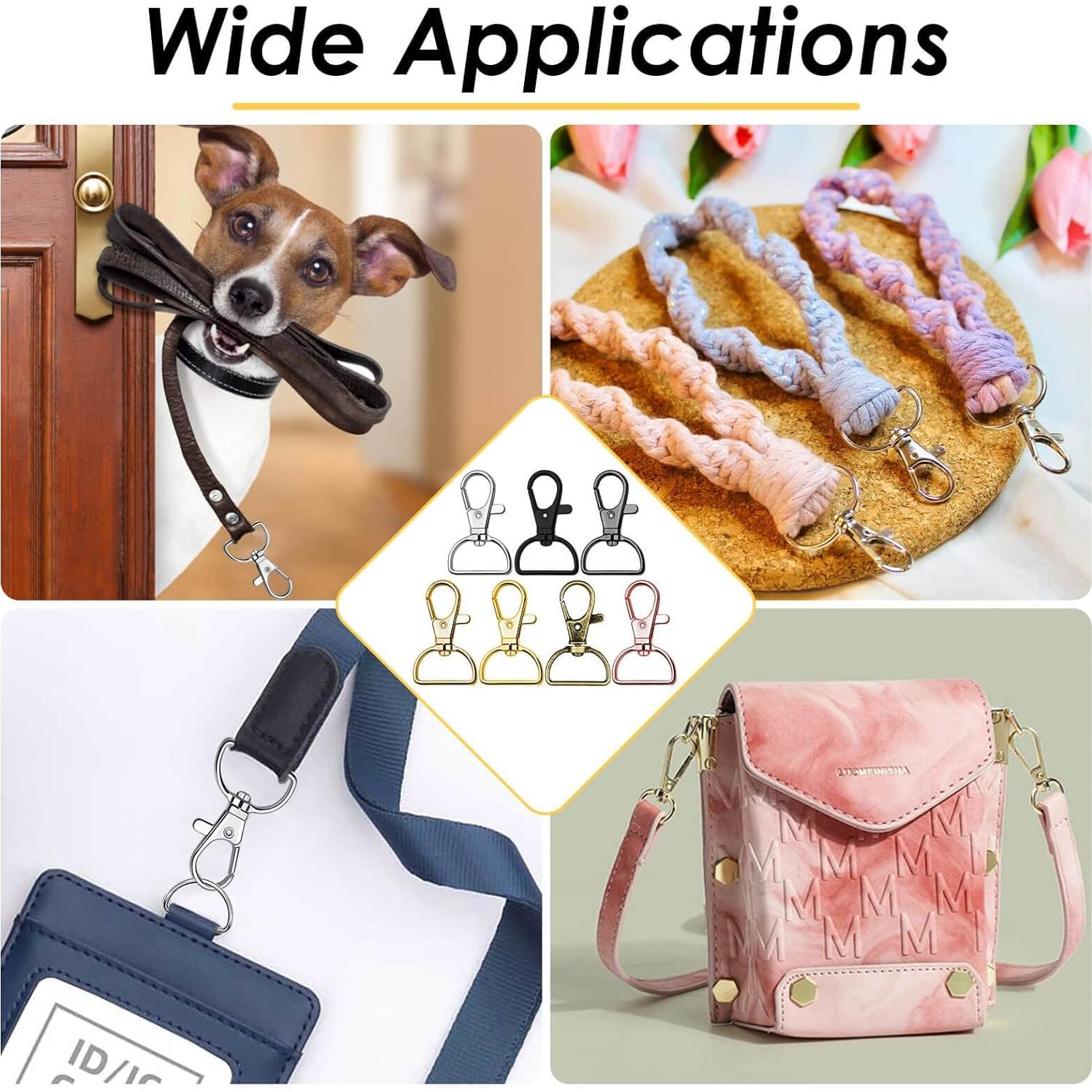 Ganchos de Clip Giratorios Anezus 80 Piezas 2.54 cm Multicolor