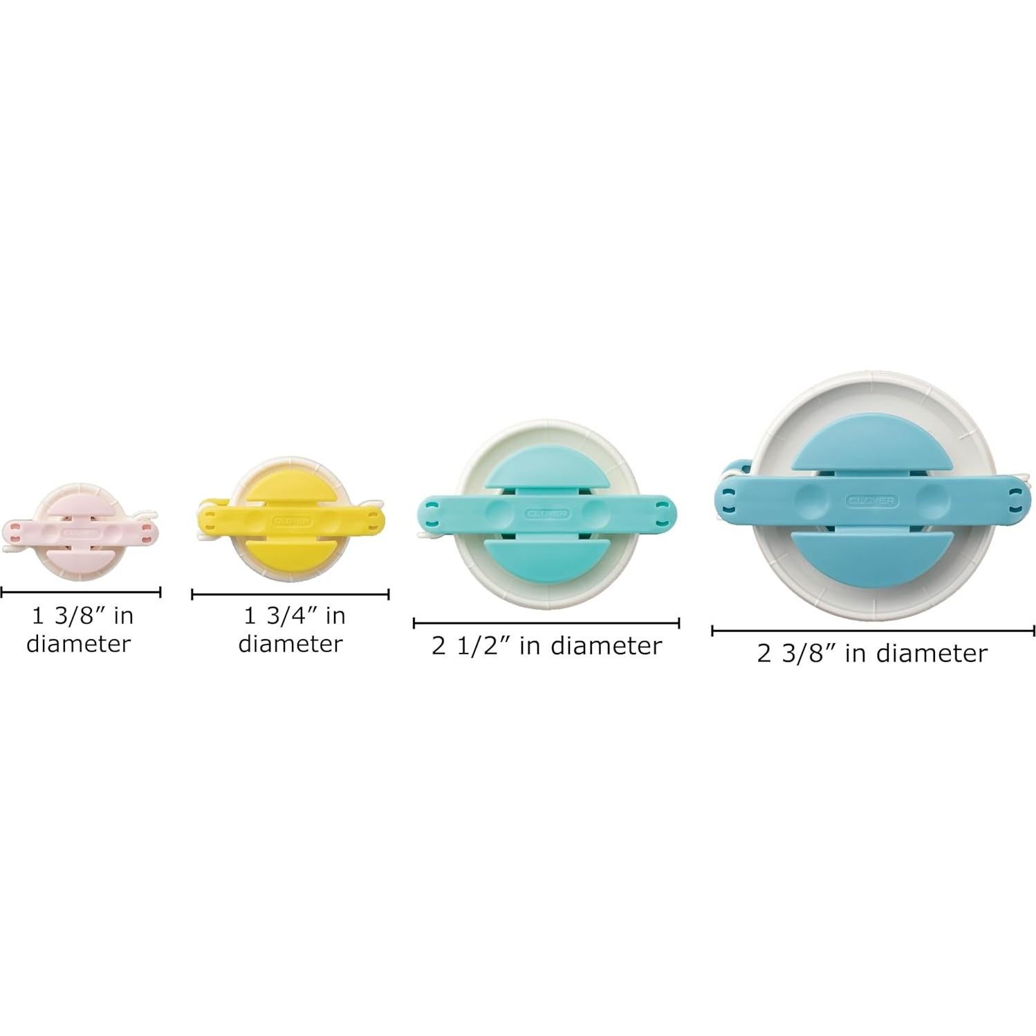 Set de Hacedores de Pompones Clover - 4 Tamaños, Resina y Acero