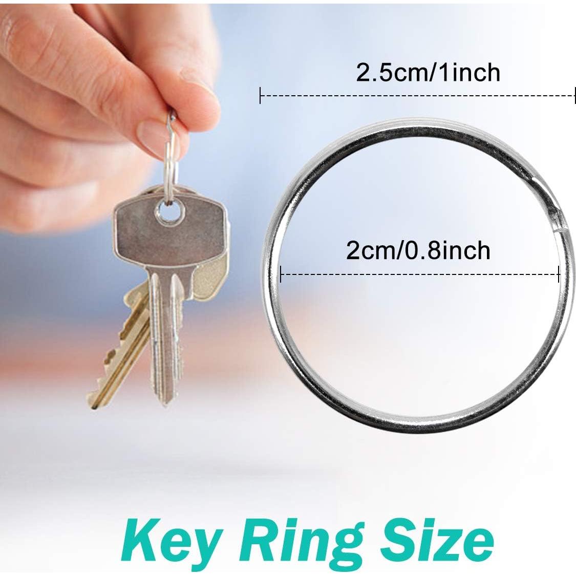 100 Ganchos Giratorios de Llaveros Segauin 32mm Plata