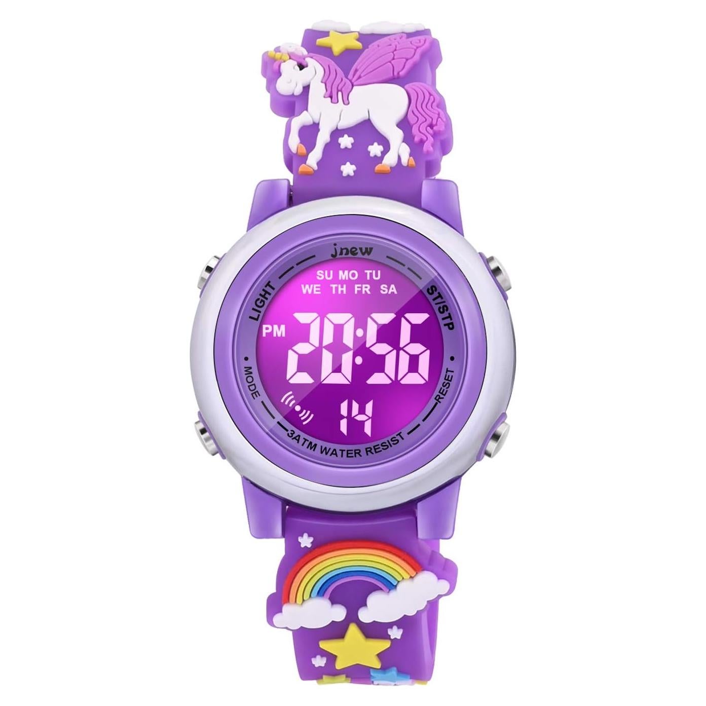 Reloj 3D Unicornio VAPCUFF para Niñas 3-12 Años Resistente
