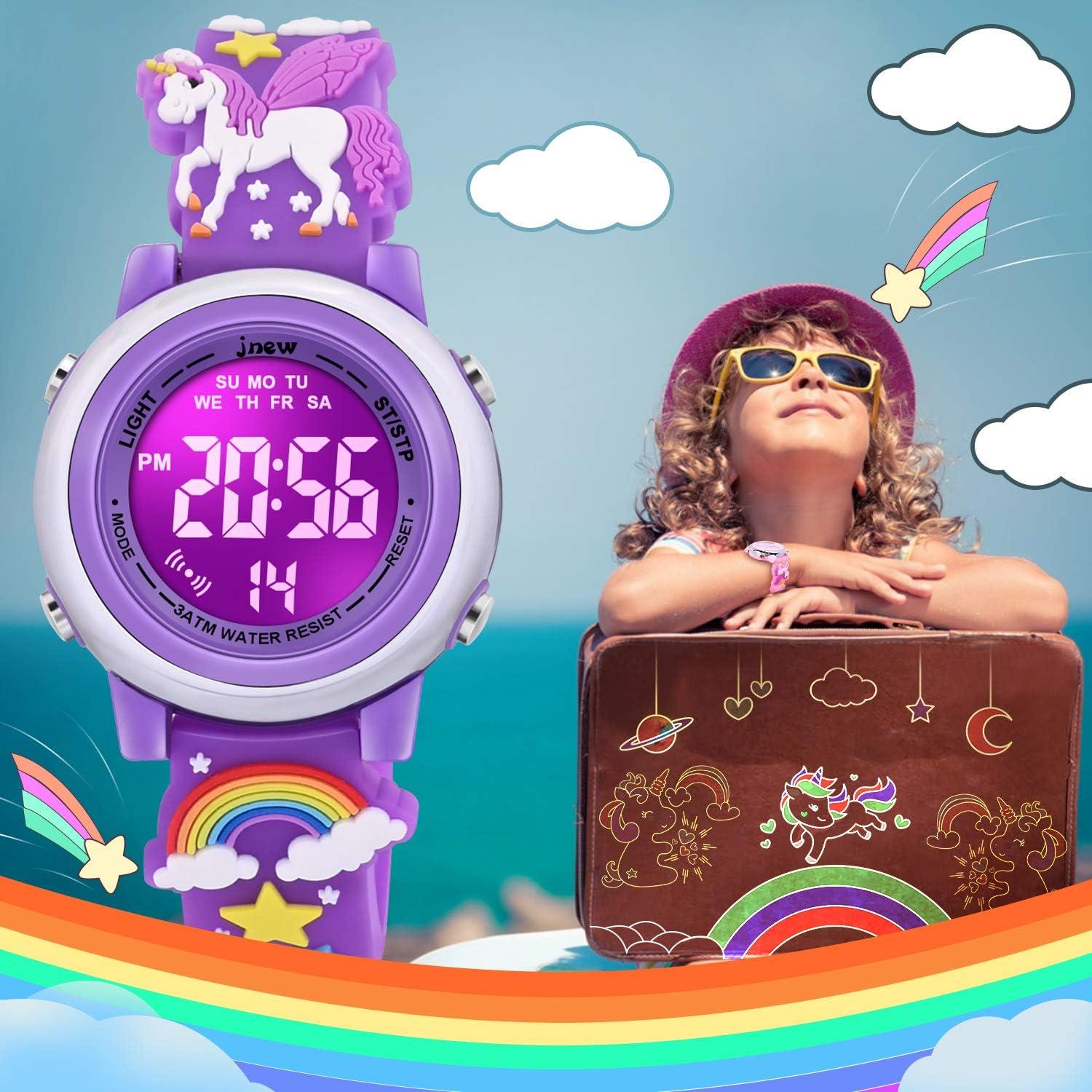 Reloj 3D Unicornio VAPCUFF para Niñas 3-12 Años Resistente