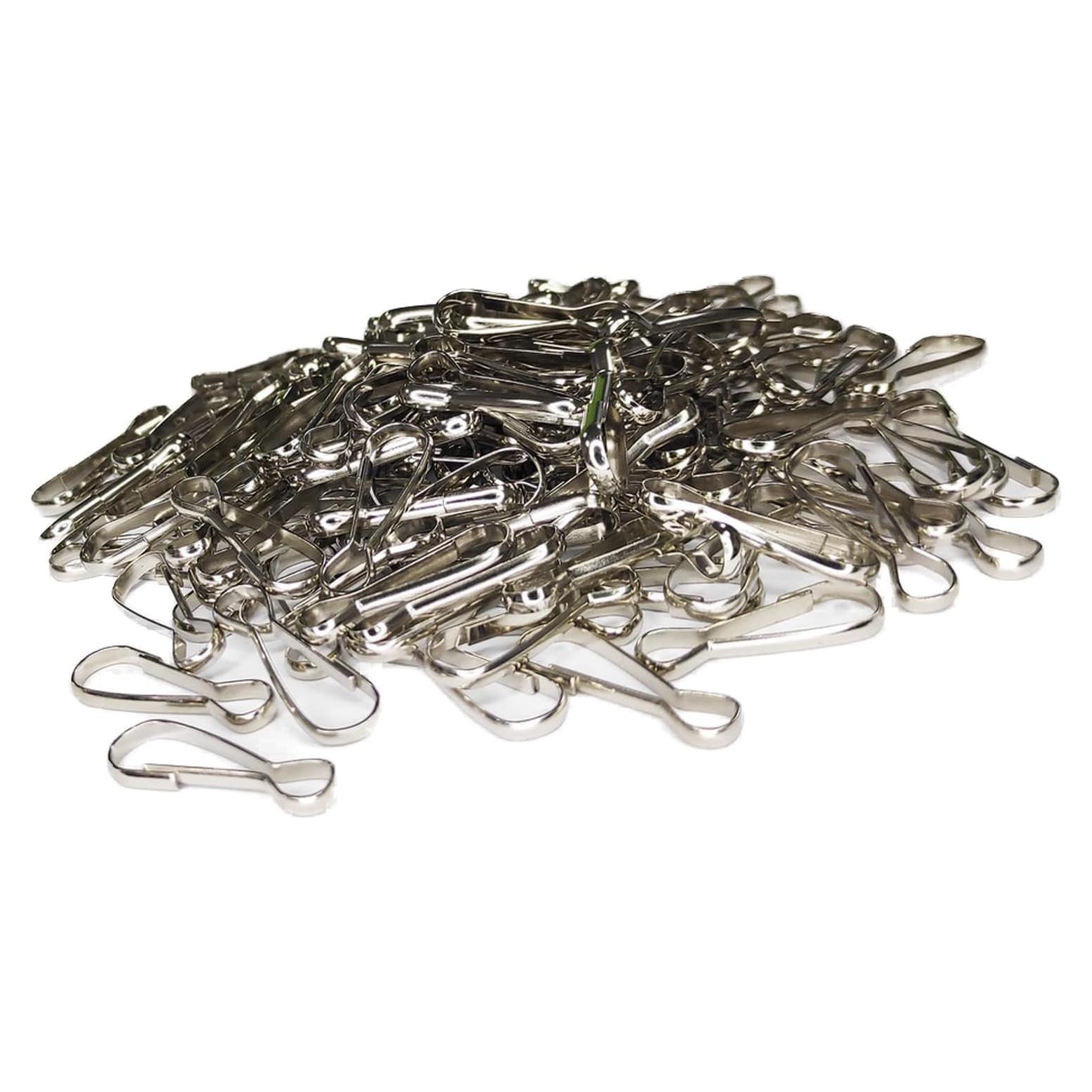 50 Clips de Lanyard SIEWAY de Metal Niquelado 3.2 cm