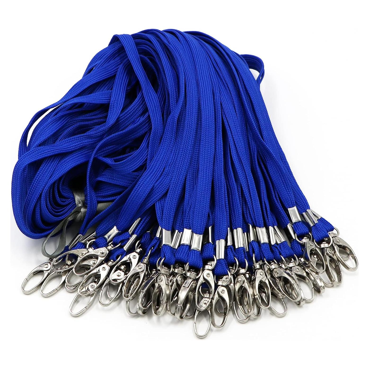 Cintas de Cuello Azul Beebel 100 Unidades Clip Giratorio