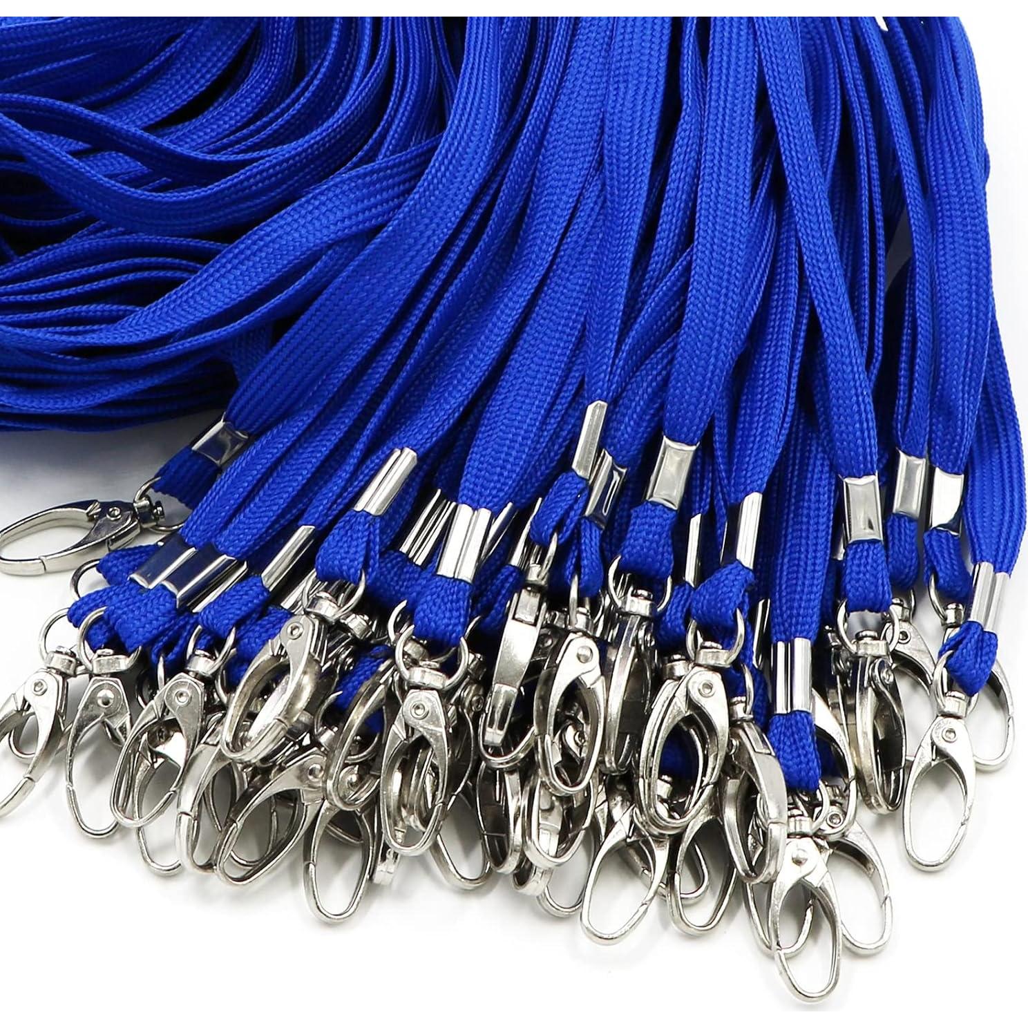 Cintas de Cuello Azul Beebel 100 Unidades Clip Giratorio