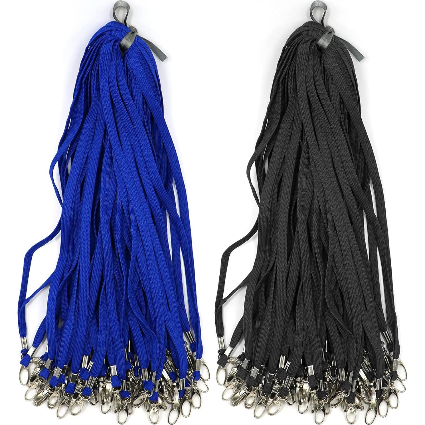 Cintas de Cuello Azul Beebel 100 Unidades Clip Giratorio