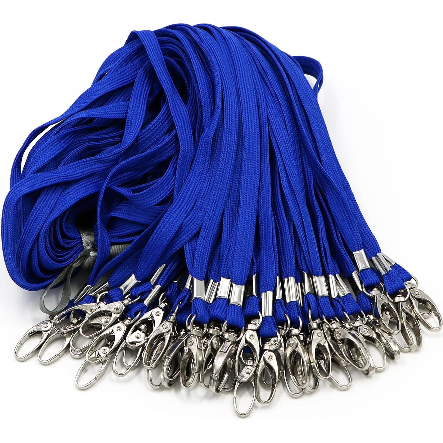 Cintas de Cuello Azul Beebel 100 Unidades Clip Giratorio