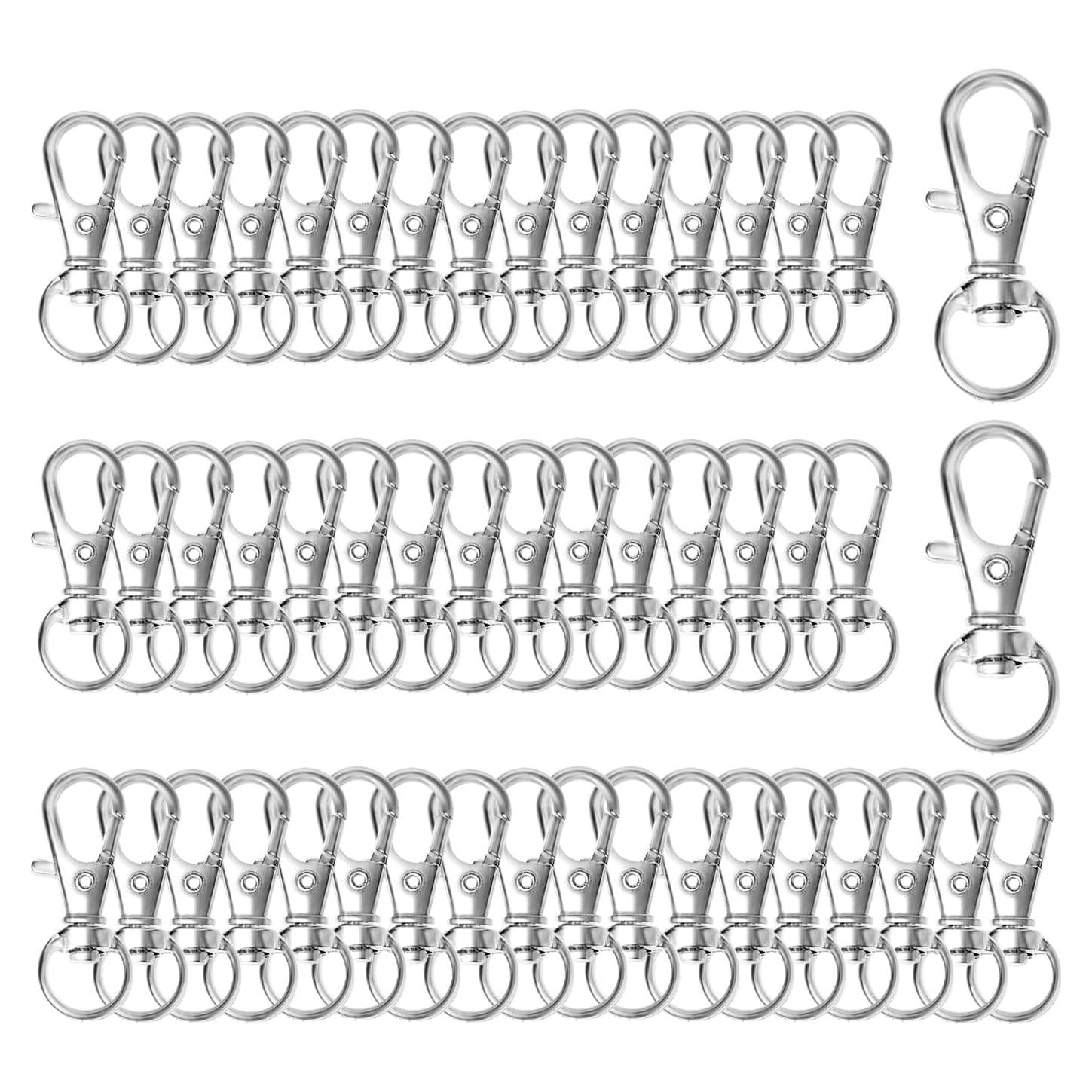 Ganchos de Snap Giratorios ZoloAJay 50pcs Metal Plata 32mm