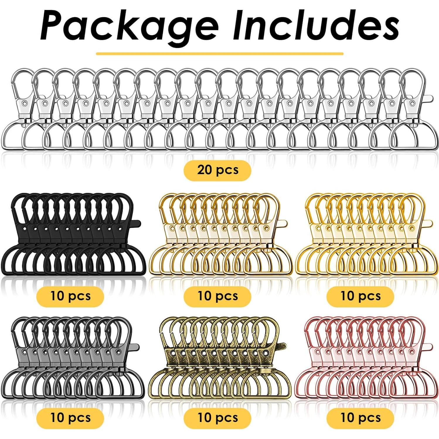 Ganchos de Clip Giratorios Anezus 80 Piezas Metal 1.9 cm