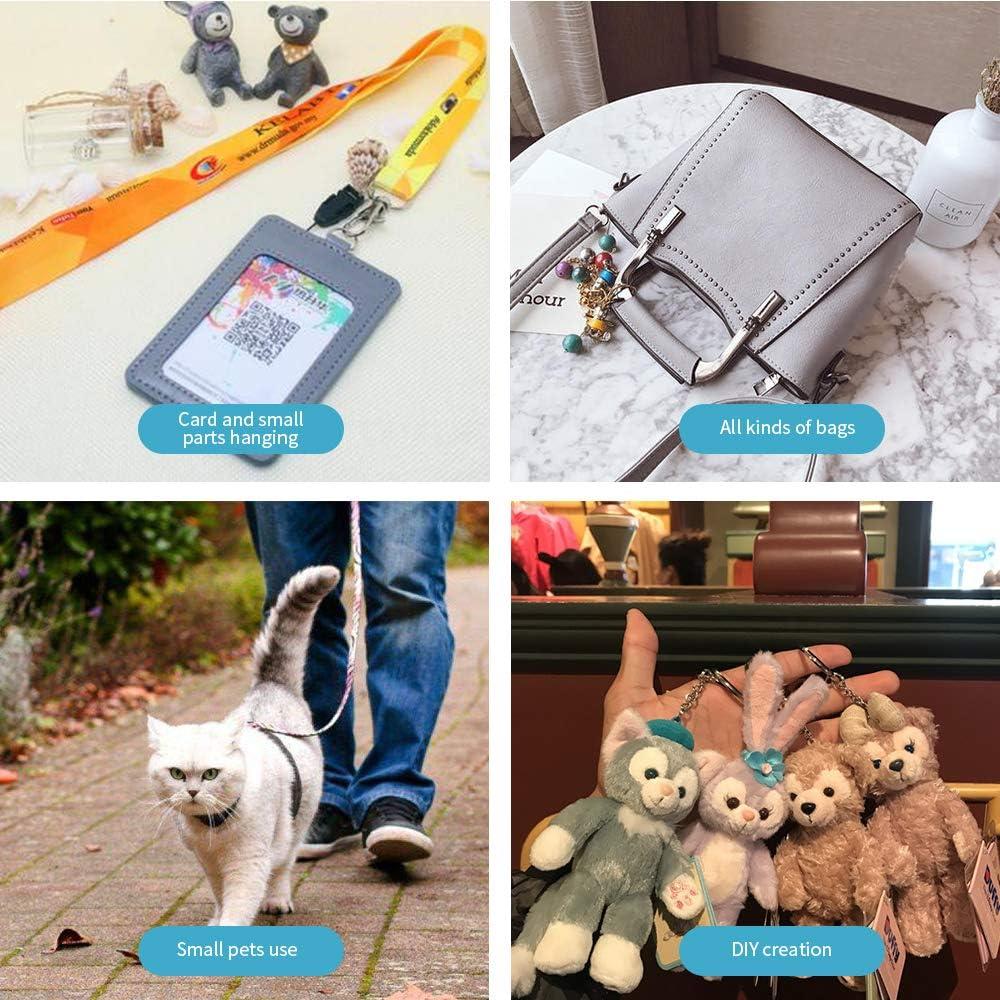 100 Ganchos de Llavero HXSEMAYIG con Cierres de Langosta Plata