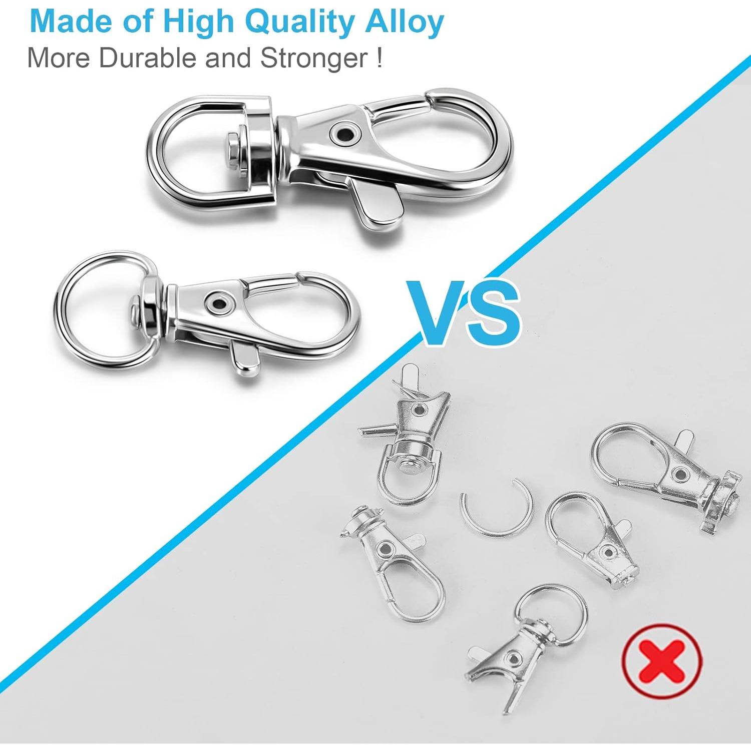 Anillas de llavero YHYZ con clips giratorios 12 piezas