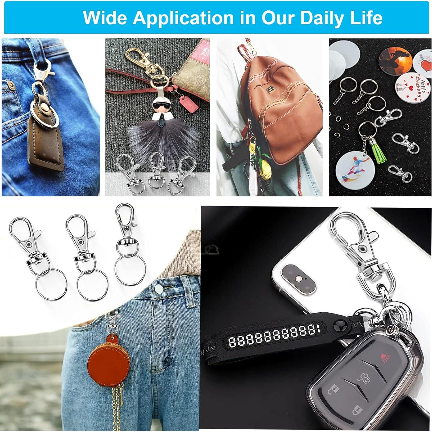 Anillas de llavero YHYZ con clips giratorios 12 piezas