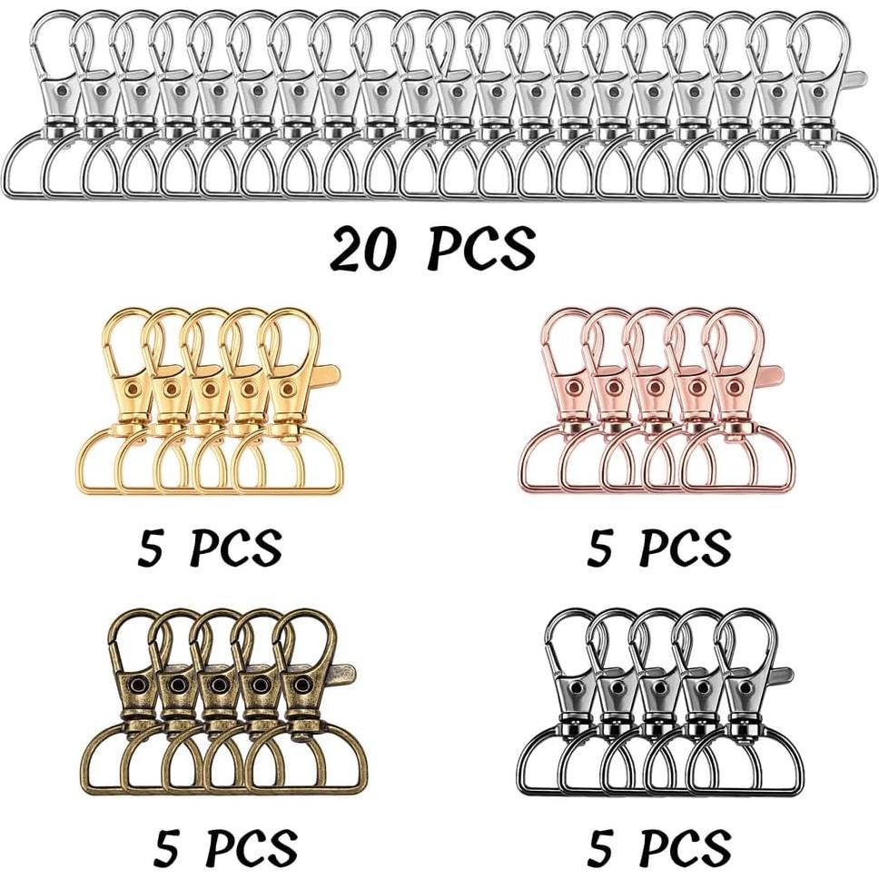 Ganchos de Cierre Giratorio PEOUWNES 40 Piezas 4 cm