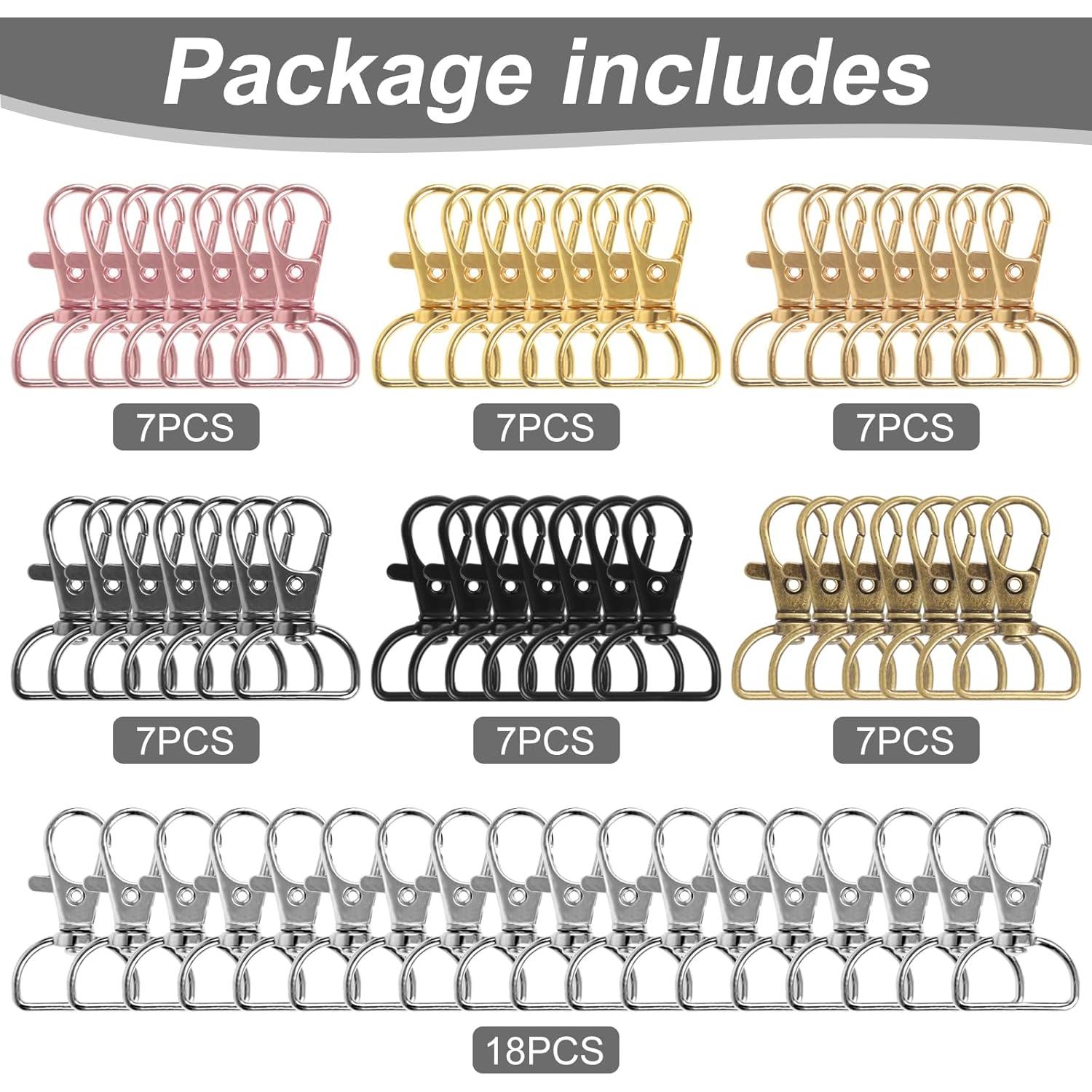 60 Ganchos de Clip Giratorios HXSEMAYIG para Llaveros 3.8 cm