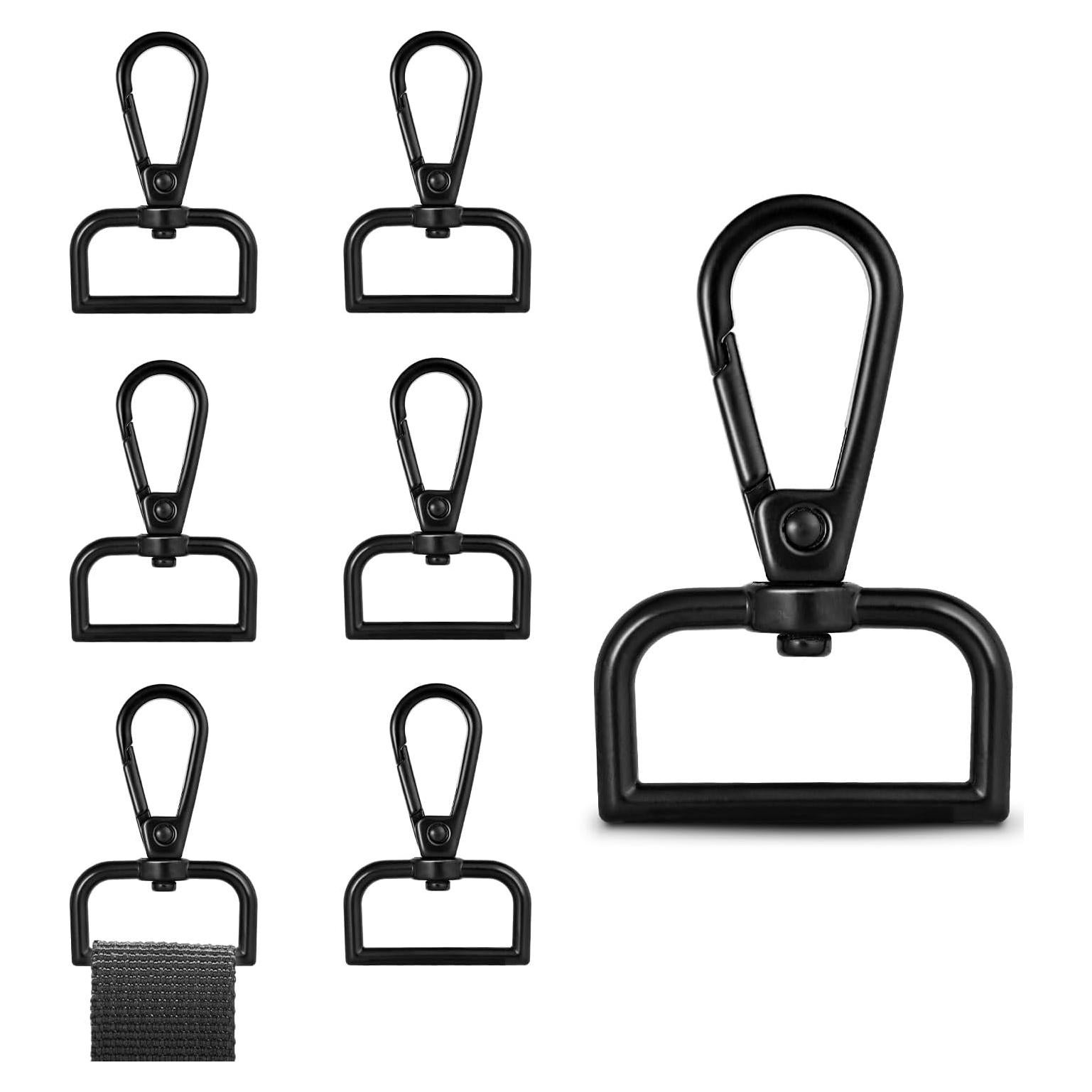 Gancho Giratorio de Metal CooBigo 1" Negro - Paquete de 6