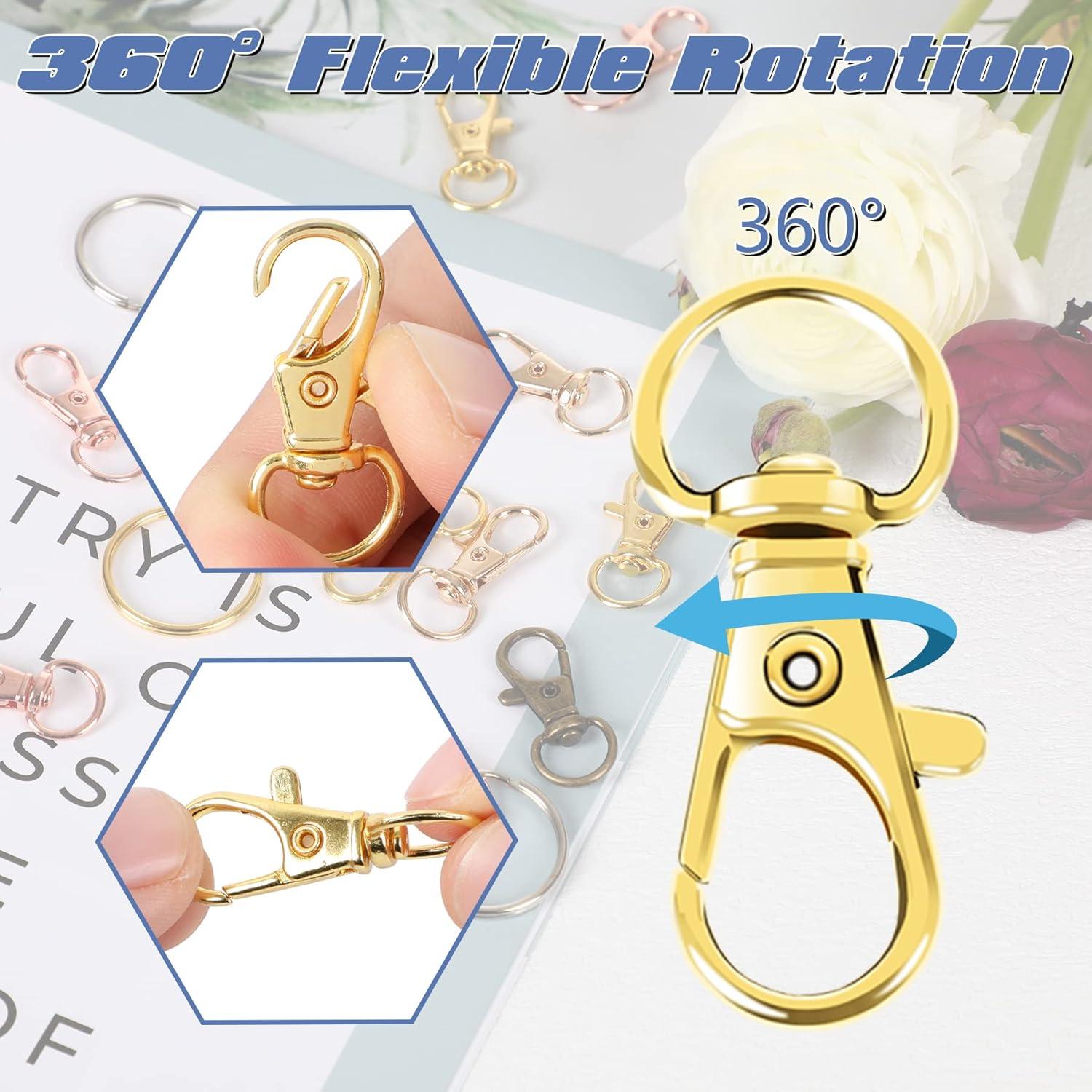 Ganchos Giratorios de Lanyard AUGSUN 100 Piezas Multicolor