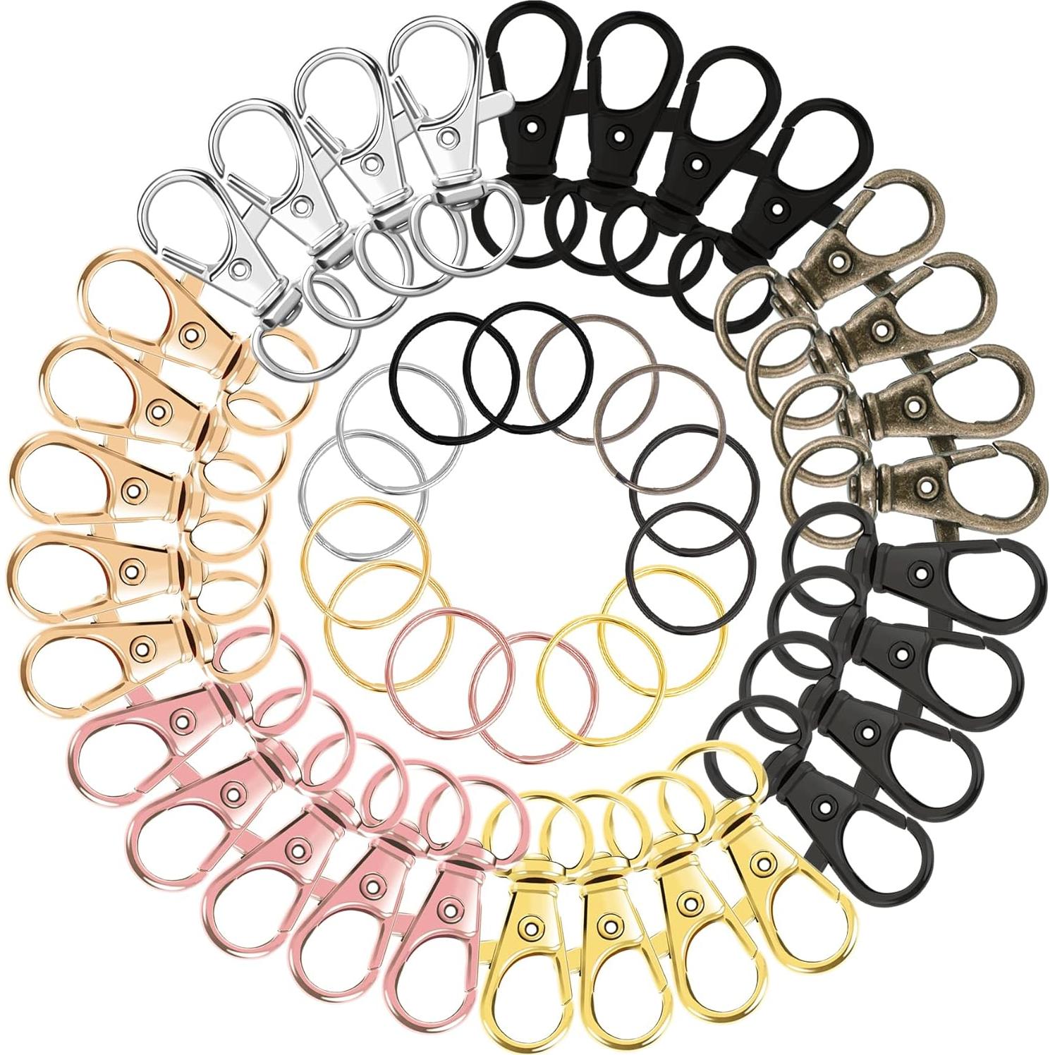 Ganchos Giratorios de Lanyard AUGSUN 100 Piezas Multicolor