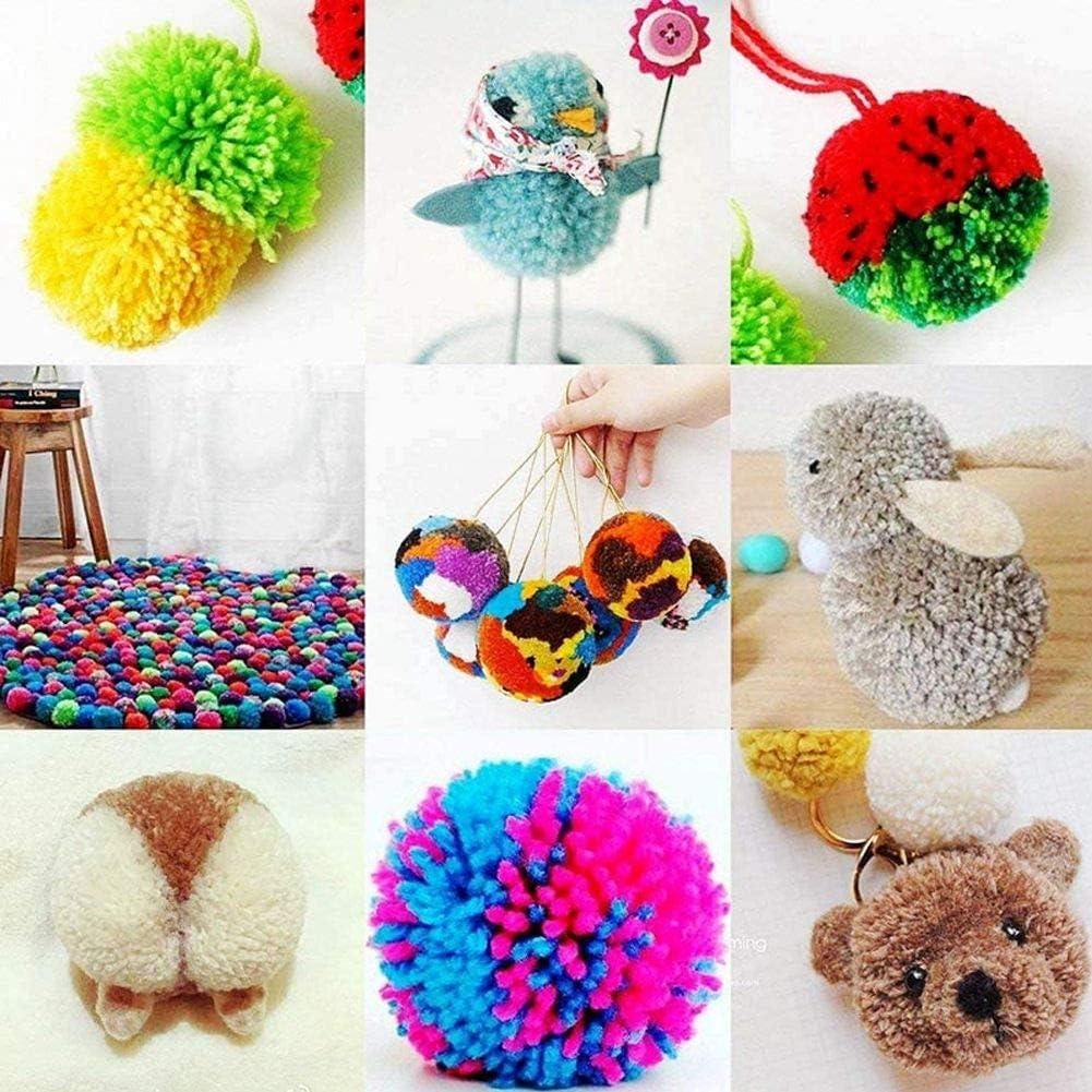 Fabricante de Pompones WAYION 4 Tamaños con Tijeras y Hilo