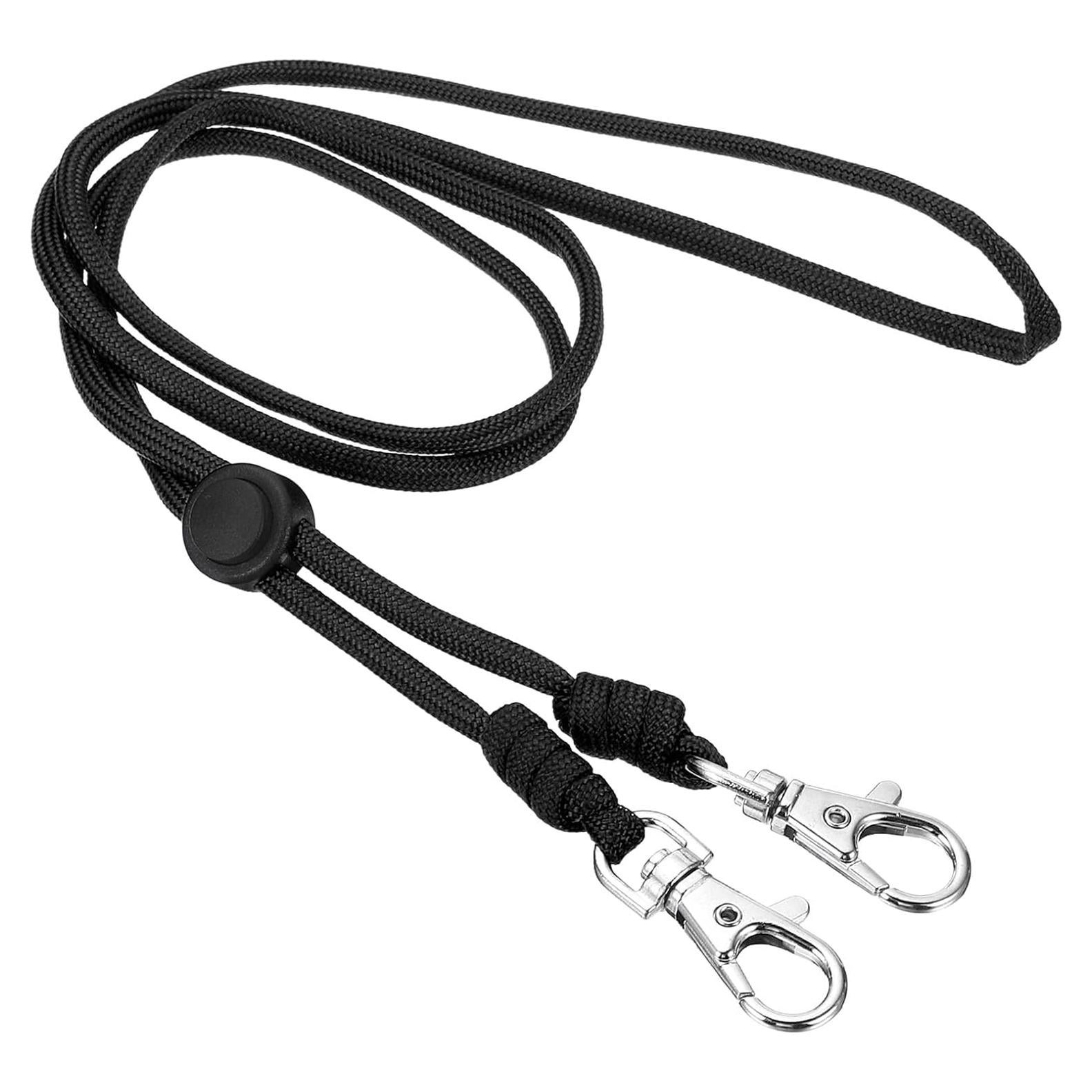 Cinta de Cuello Ajustable PATIKIL Negra 45x0.4cm para Identificación