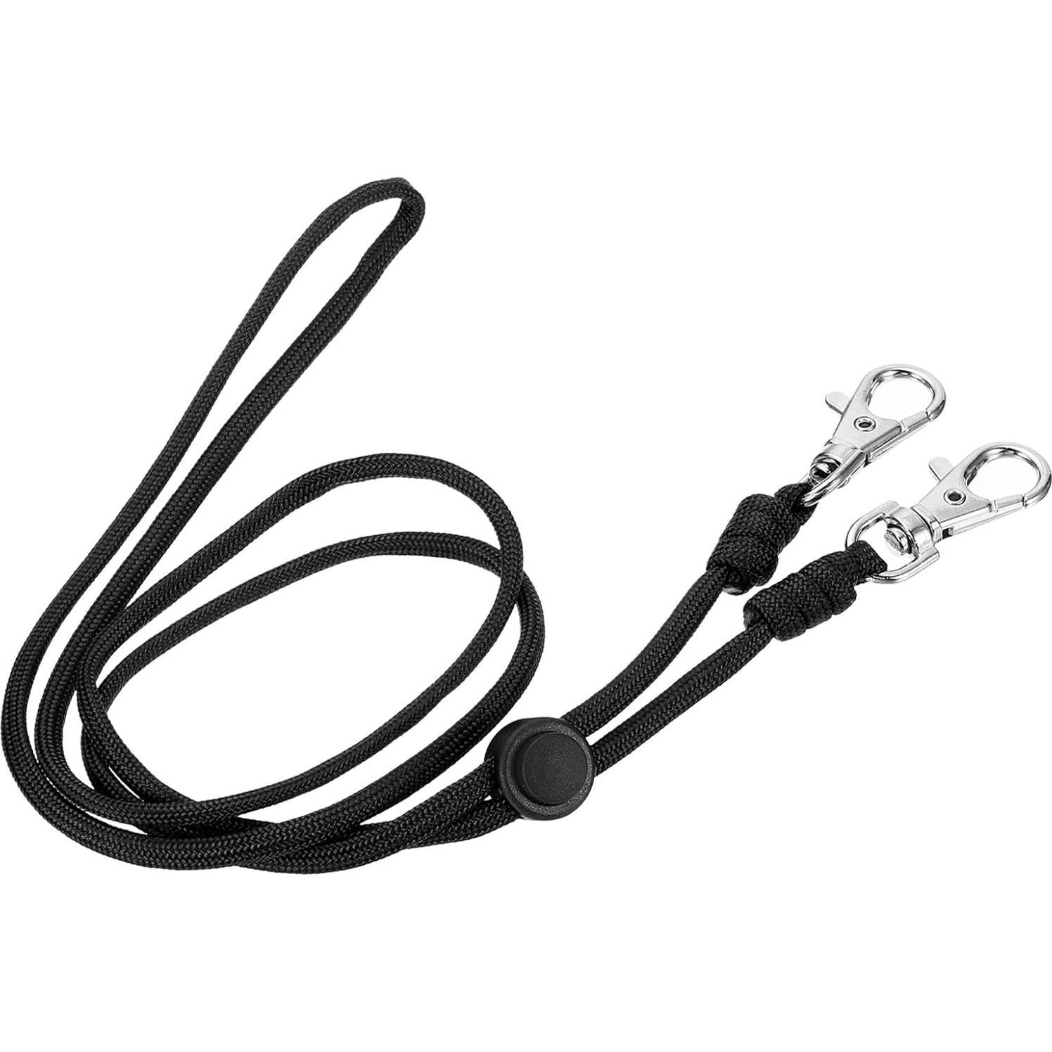 Cinta de Cuello Ajustable PATIKIL Negra 45x0.4cm para Identificación